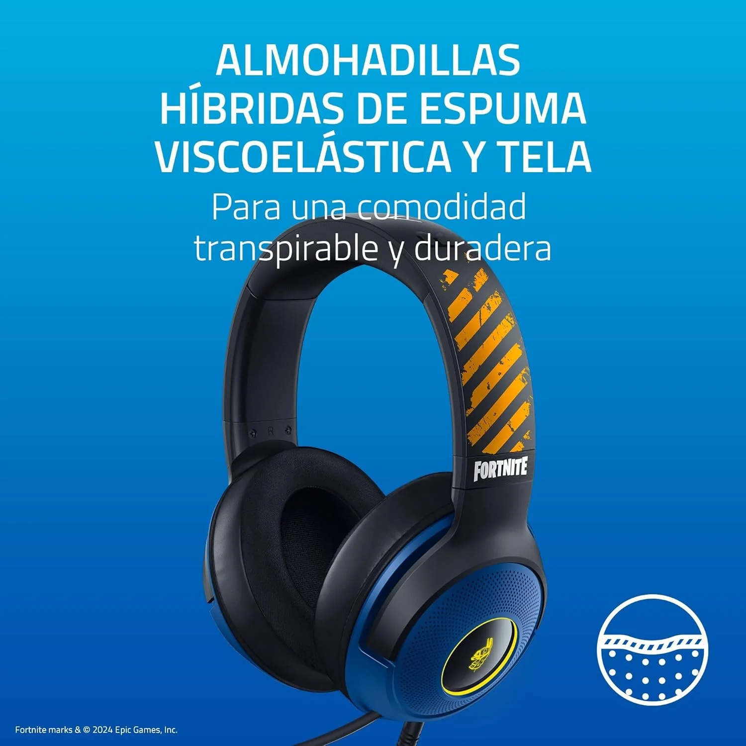 Auriculares Gaming Razer Kraken V3 X Edição Fortnite - Imagem 6