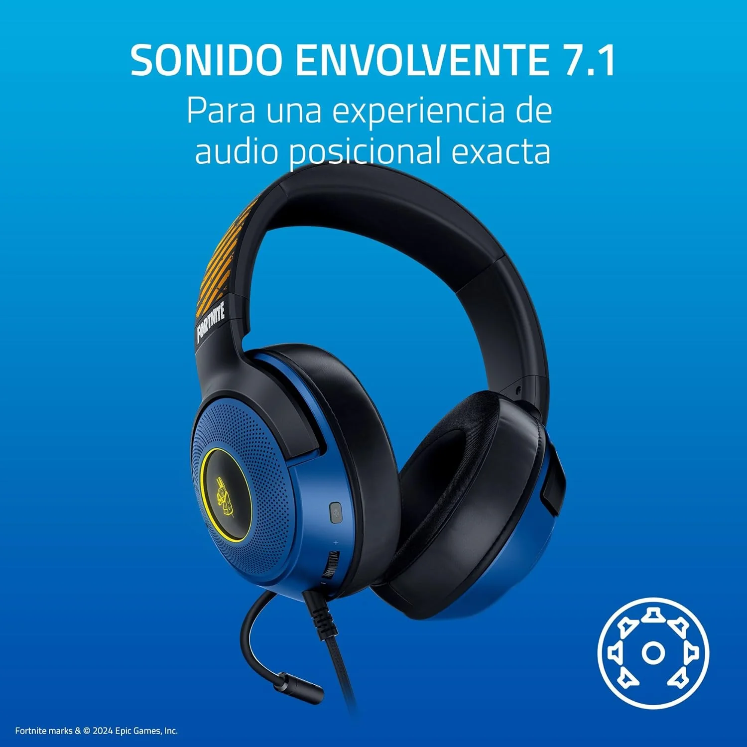 Auriculares Gaming Razer Kraken V3 X Edição Fortnite - Imagem 7