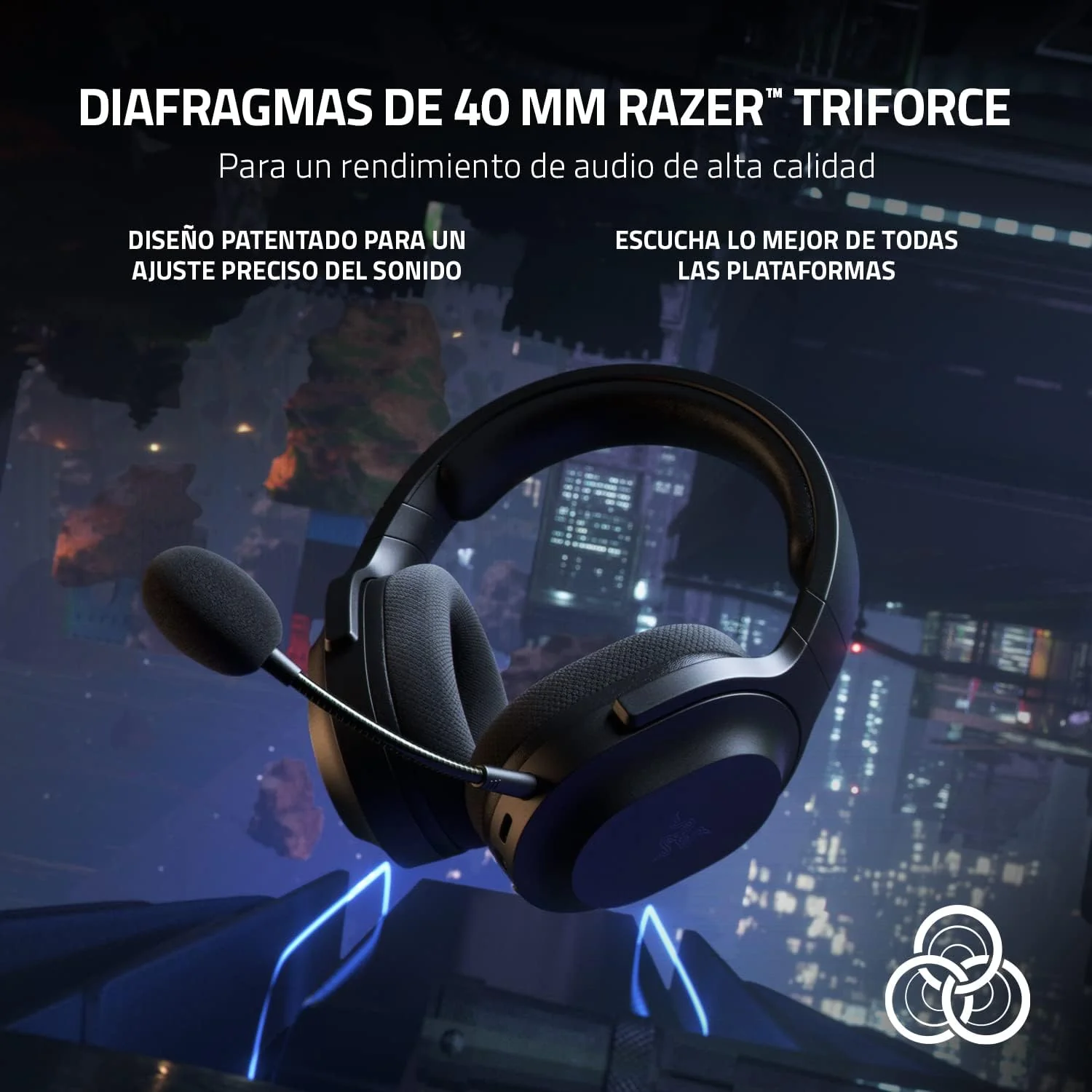 Auscultadores Gaming Razer Barracuda X Preto Wireless 2.4GHz Bluetooth Multiplataforma - Imagem 4