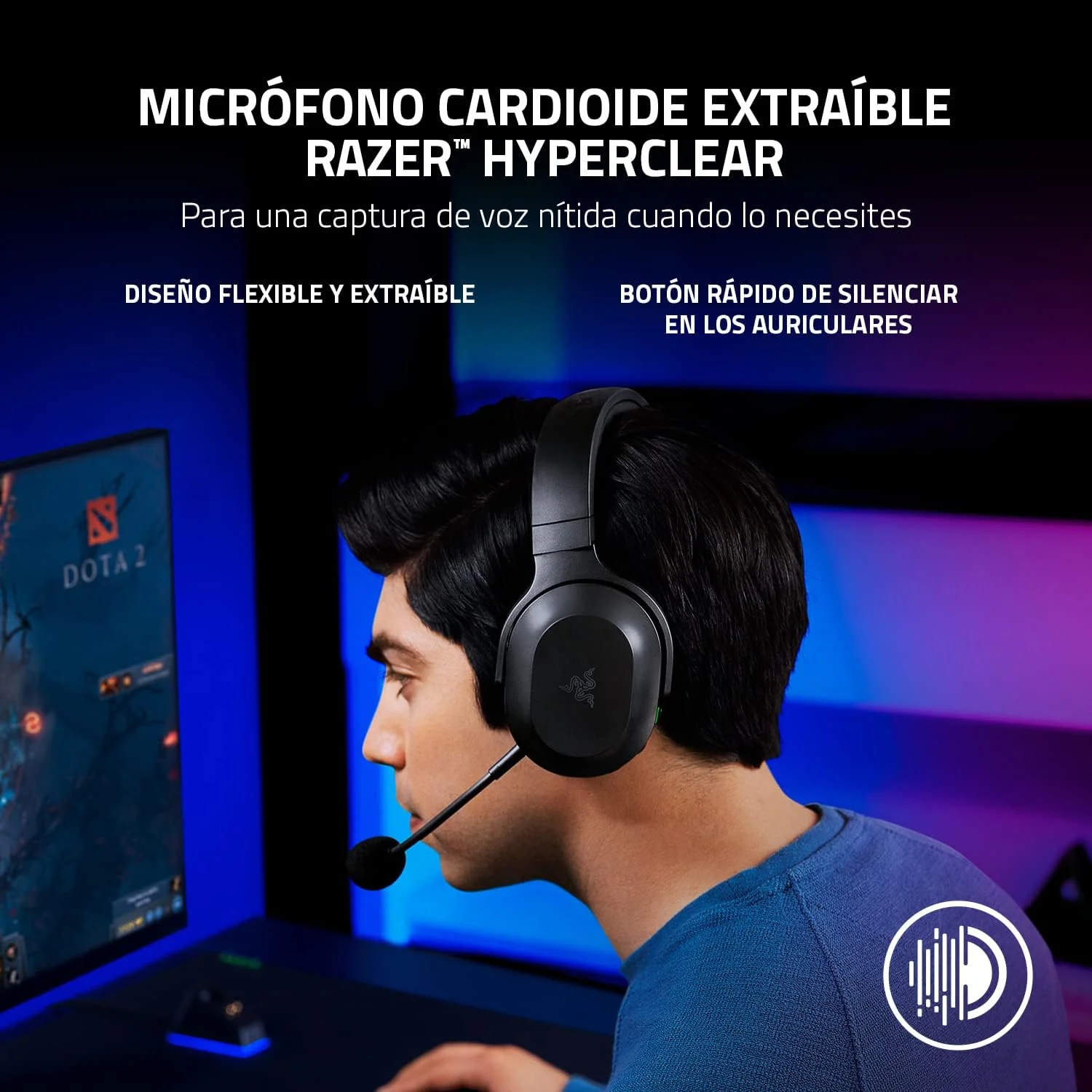 Auscultadores Gaming Razer Barracuda X Preto Wireless 2.4GHz Bluetooth Multiplataforma - Imagem 5