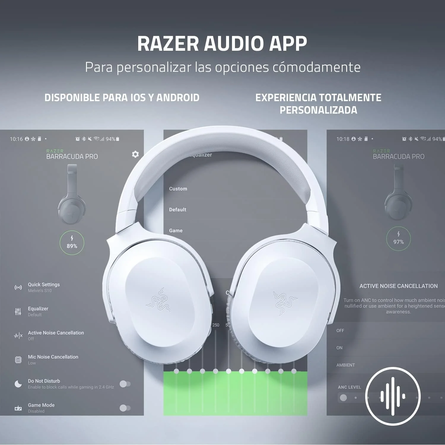 Auscultadores Gaming Razer Barracuda X Mercury Branco Wireless 2.4GHz Bluetooth Multiplataforma - Imagem 7