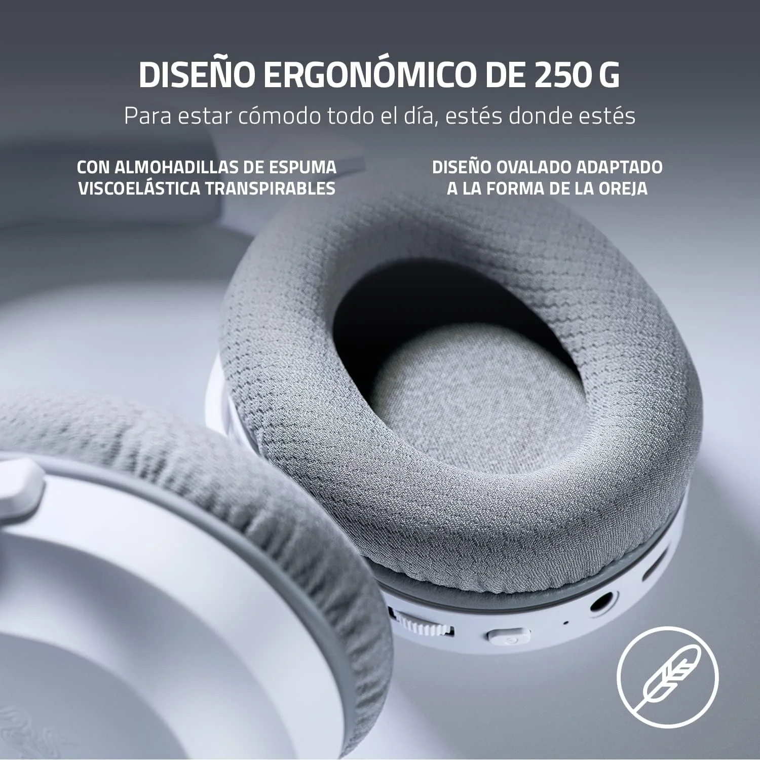 Auscultadores Gaming Razer Barracuda X Mercury Branco Wireless 2.4GHz Bluetooth Multiplataforma - Imagem 4