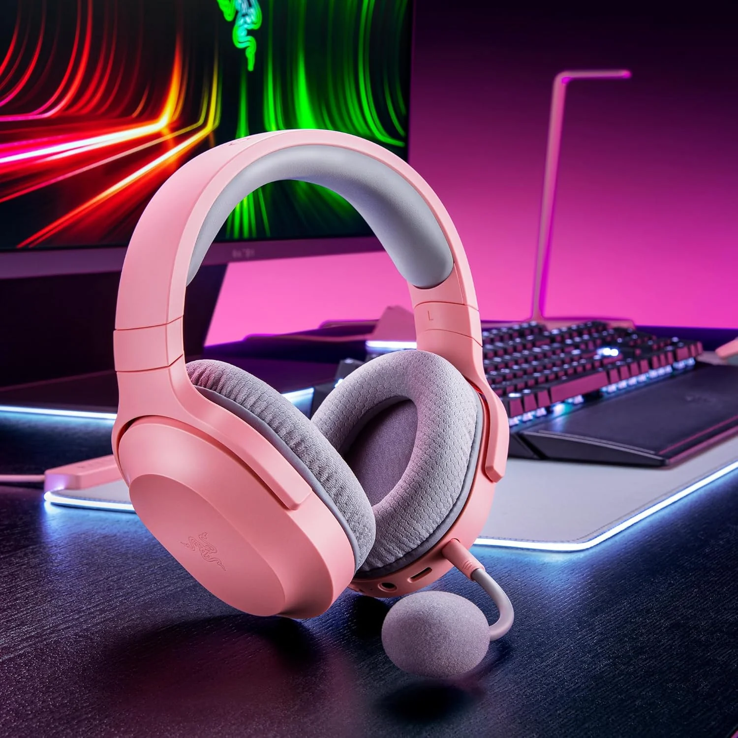 Auscultadores Razer Barracuda X Quartz Pink Wireless USB-C Multi-Plataforma Gaming PC PS Switch Mobile - Imagem 14