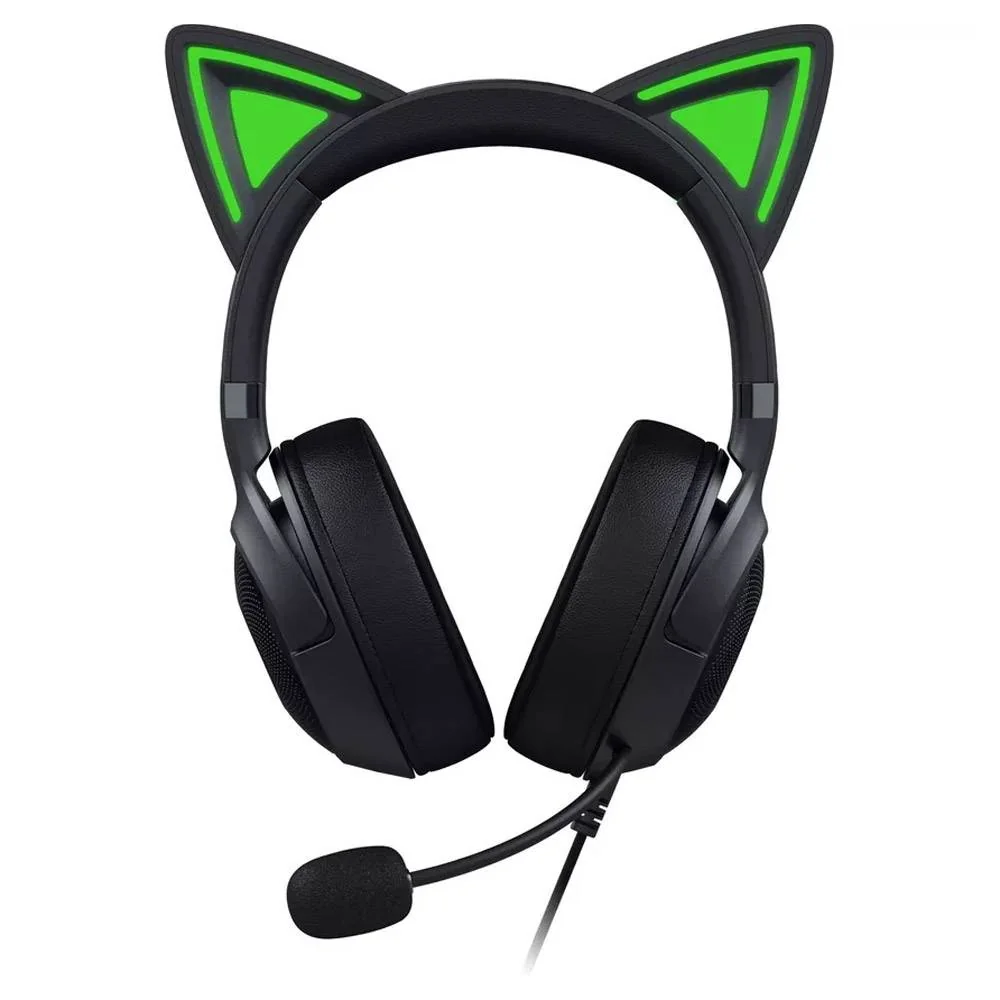 Auscultadores Razer Kraken Kitty V2 Wireless USB-C RGB Orelhas Gato Streaming Gaming Preto - Imagem 2
