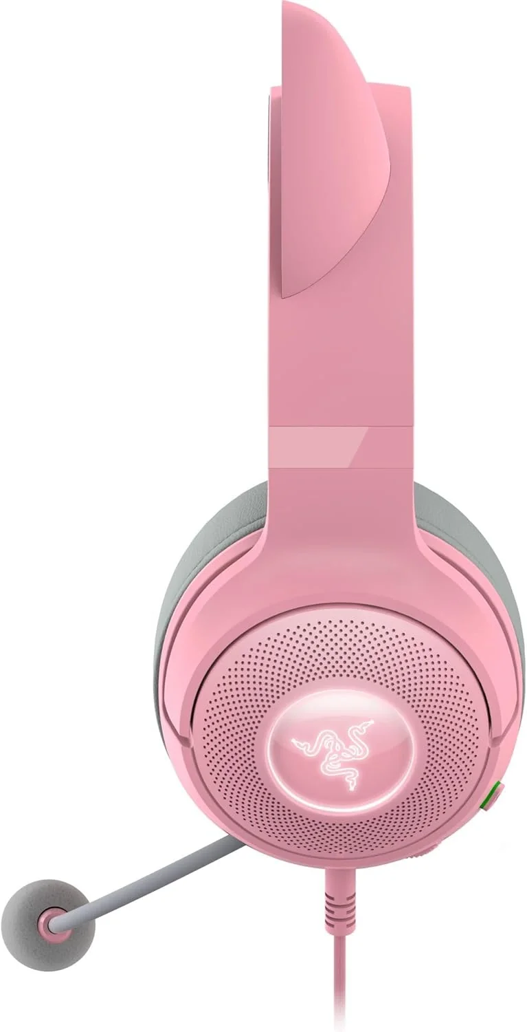 Auscultadores Gaming Razer Kraken Kitty V2 Quartz Edition Com Fios Rosa - Imagem 11