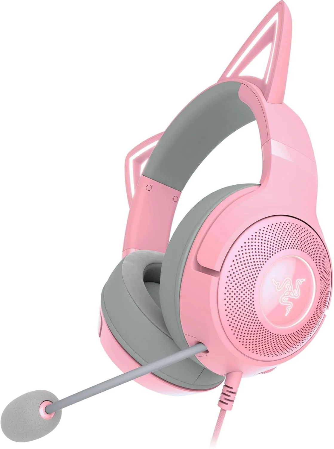 Auscultadores Gaming Razer Kraken Kitty V2 Quartz Edition Com Fios Rosa - Imagem 8