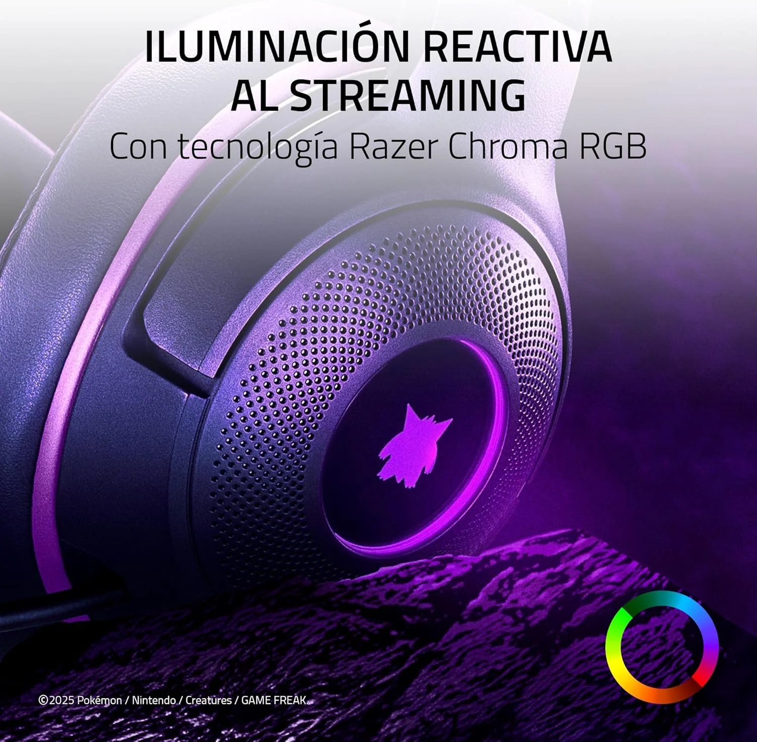 Auriculares Gaming Razer Kraken Kitty V2 Edição Pokémon Gengar - Imagem 3