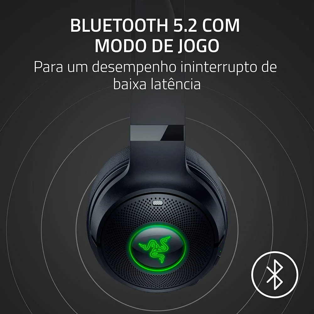 Auscultadores Bluetooth Razer Kraken Kitty V2 BT Preto com RGB e 60 Horas Bateria - Imagem 3
