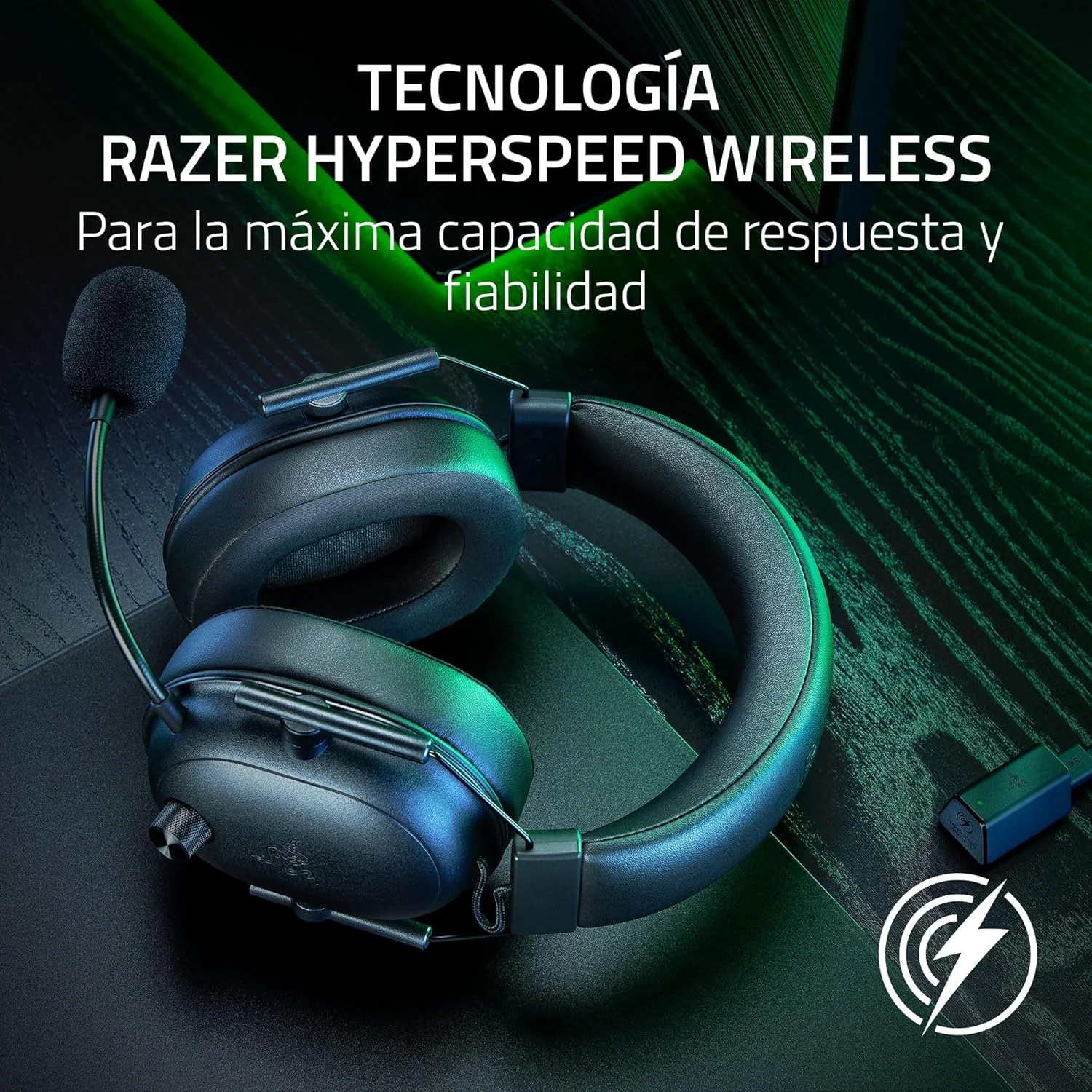 Auscultadores Gaming Razer BlackShark V2 HyperSpeed Wireless 2.4GHz Bluetooth - Imagem 4