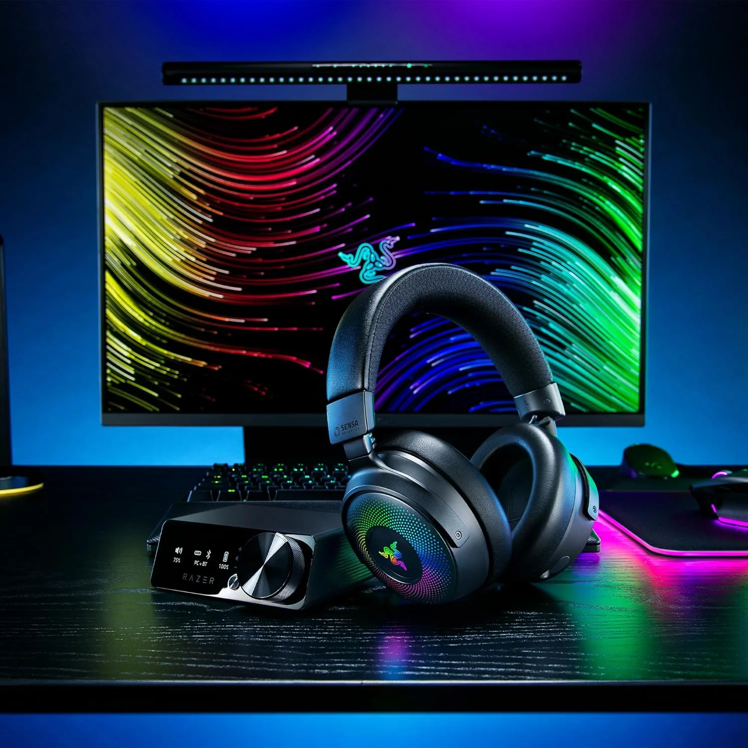 Auscultadores Razer Kraken V4 Pro Wireless Bluetooth USB-C Triple Connection Surround Bidirecional Mic - Imagem 15