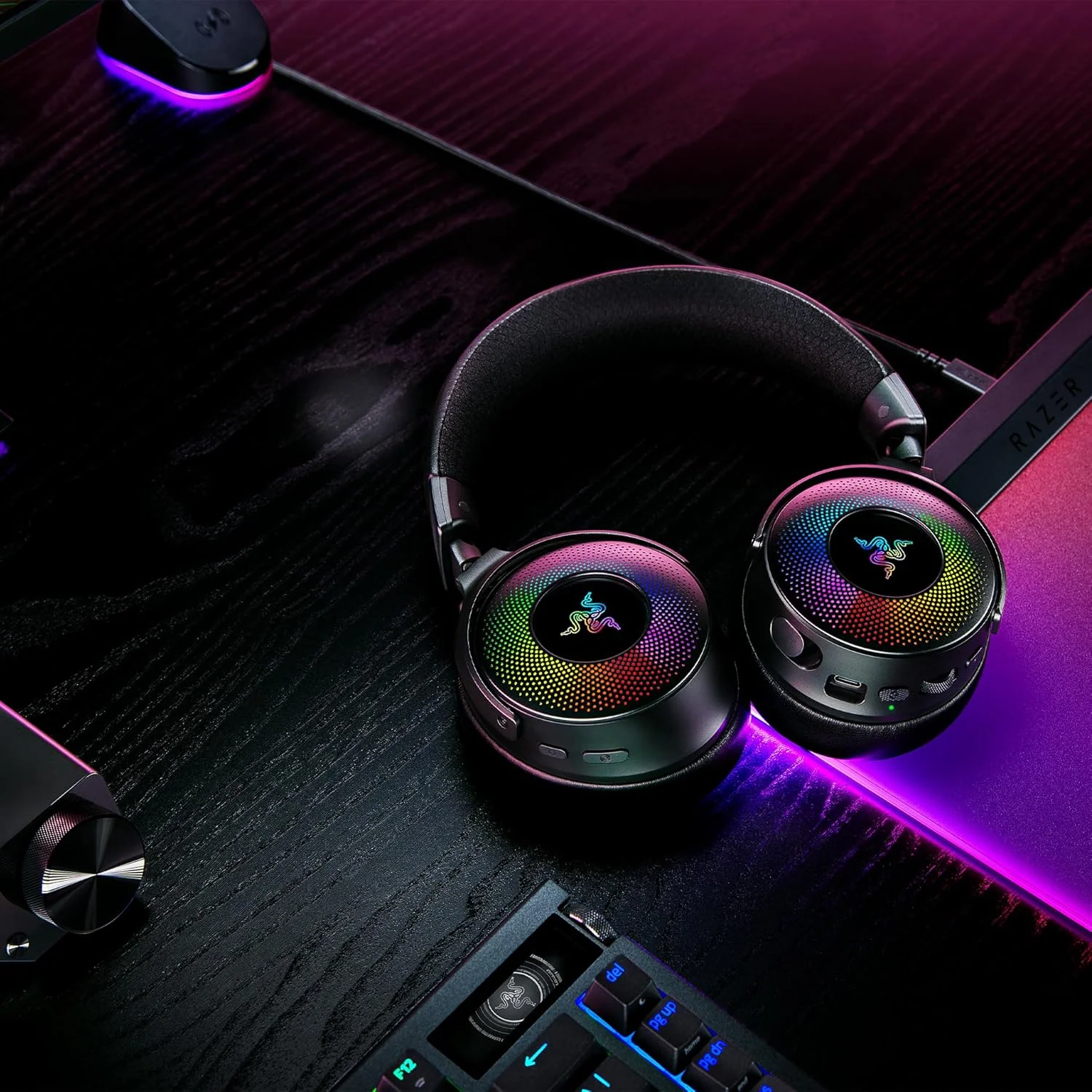 Auscultadores Razer Kraken V4 Pro Wireless Bluetooth USB-C Triple Connection Surround Bidirecional Mic - Imagem 17