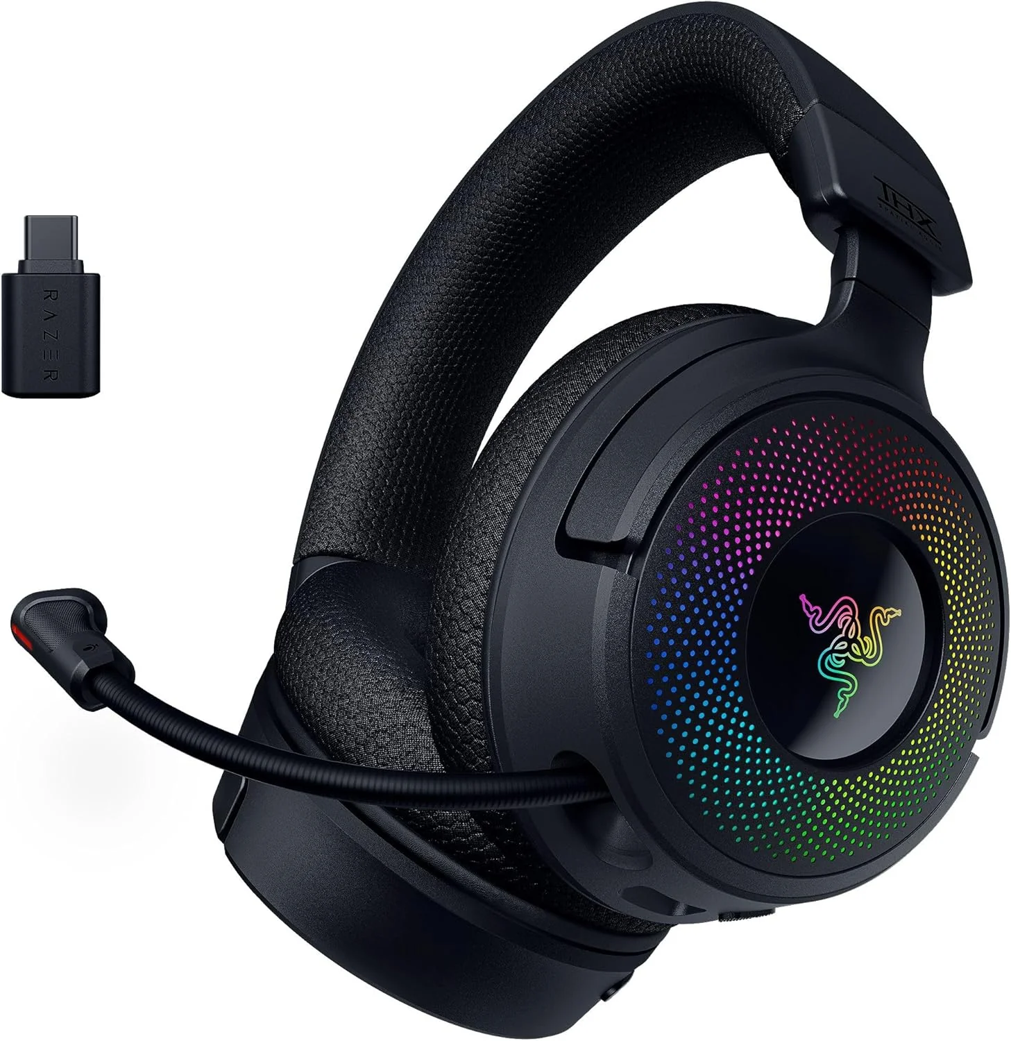 Auscultadores Gaming Razer Kraken V4 Preto USB RGB Chroma Som Surround 7.1