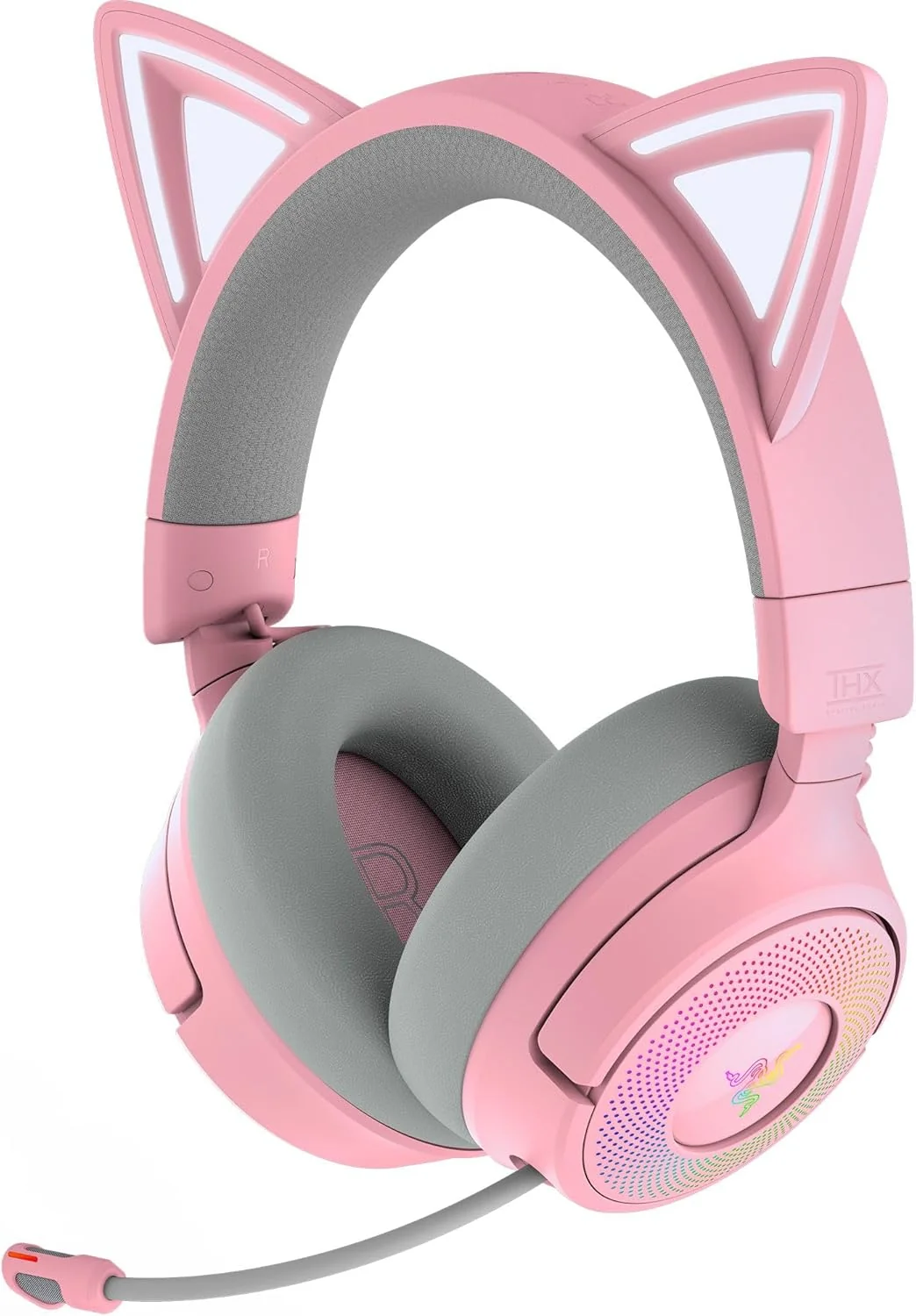 Auscultadores Gaming Razer Kraken Kitty V3 Pro Quartz Wireless Bluetooth 5.3 Rosa - Imagem 11