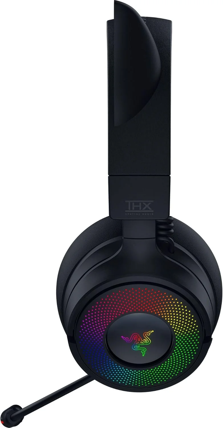 Auscultadores Gaming Razer Kraken Kitty V3 Pro Wireless Bluetooth 5.3 Preto - Imagem 10