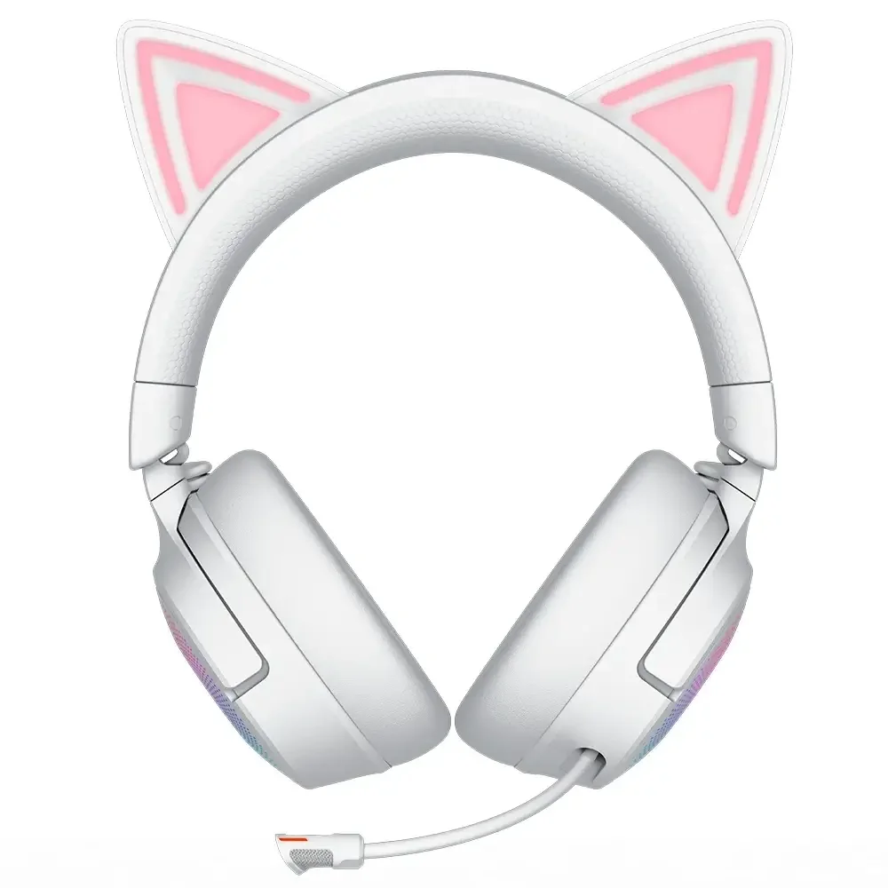 Auriculares Gaming Razer Kraken Kitty V3 Pro Branco com Iluminação Chroma - Imagem 6
