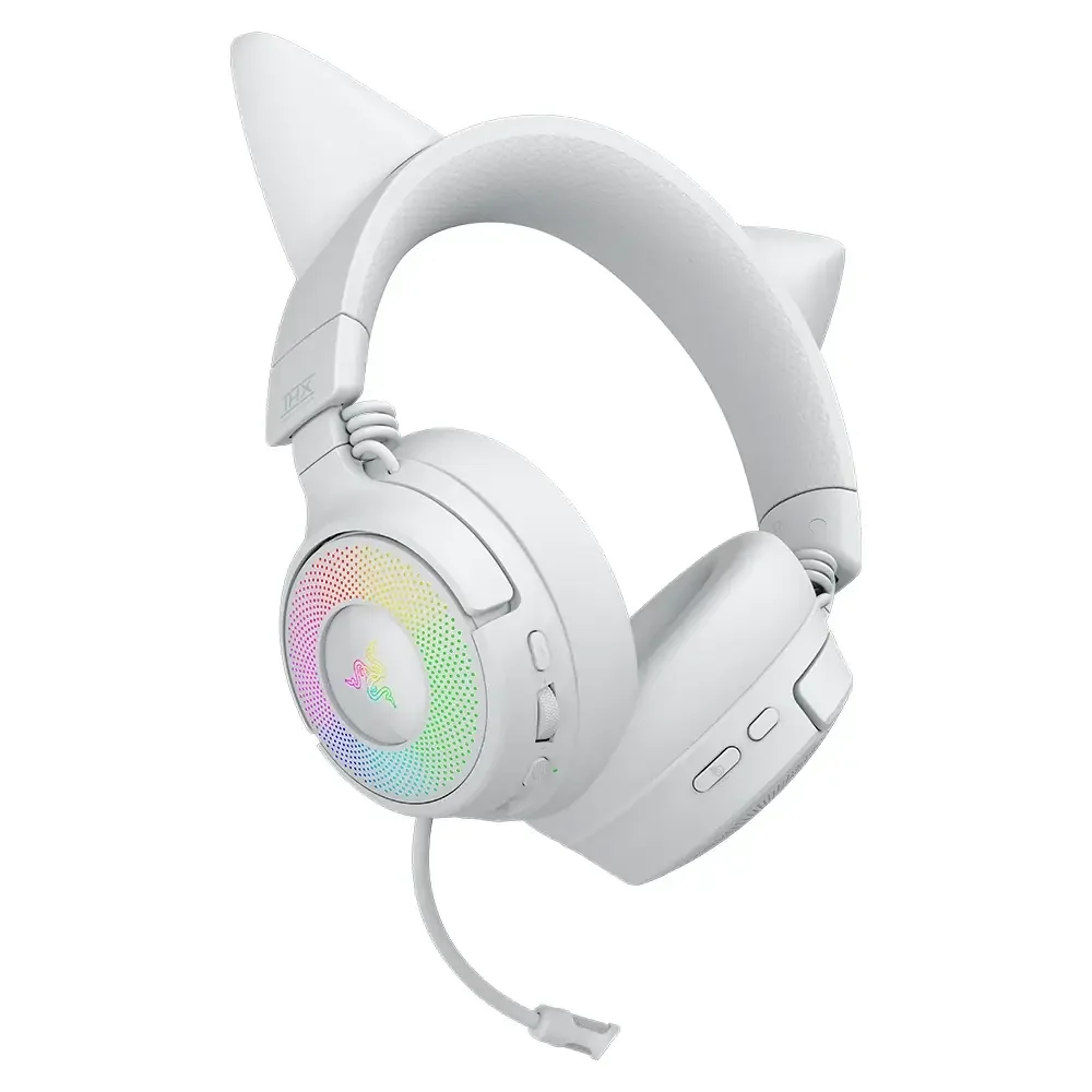 Auriculares Gaming Razer Kraken Kitty V3 Pro Branco com Iluminação Chroma - Imagem 2