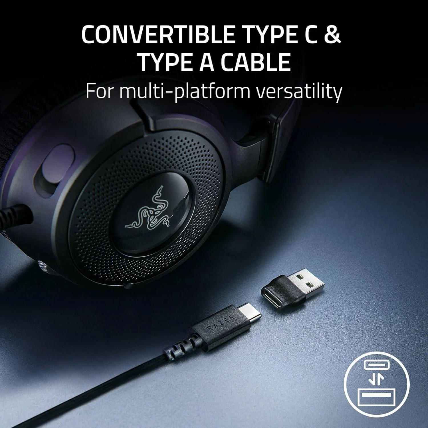 Auscultadores Gaming Razer Kraken V4 X USB-C com RGB Chroma e Microfone Retrátil - Imagem 7