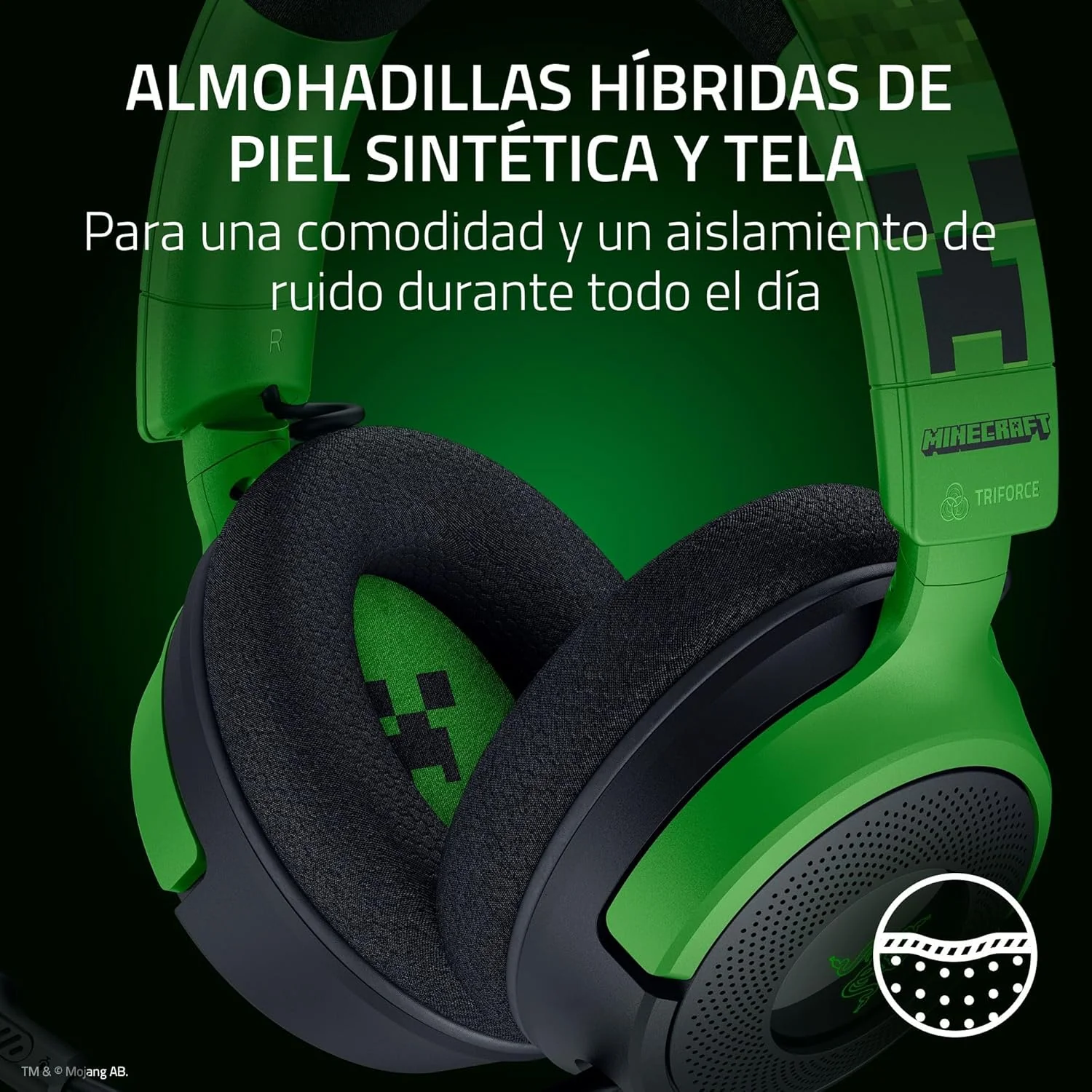 Auscultadores Gaming Razer Kraken V4 X Minecraft Edition - Imagem 6
