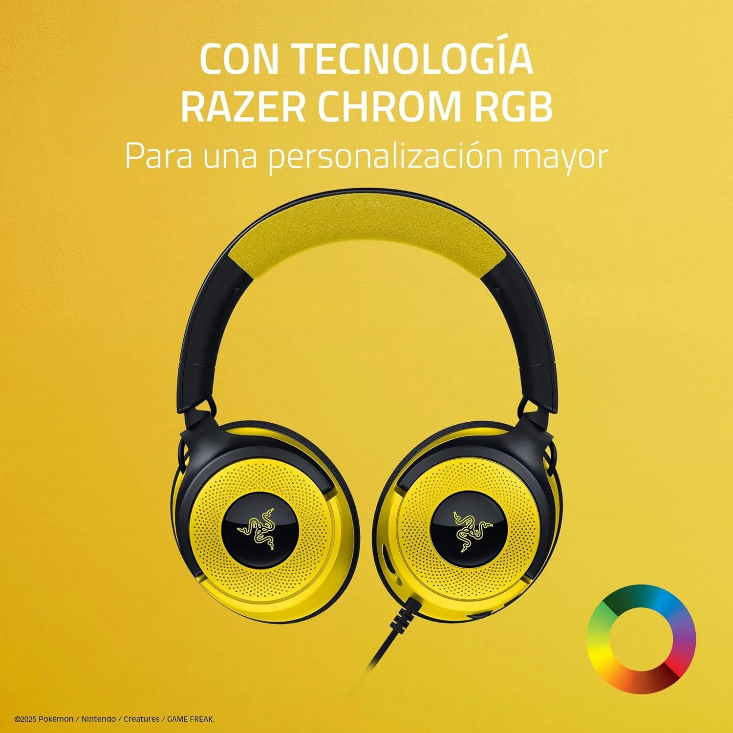 Auscultadores Gaming Razer Kraken V4 X Pokémon Kanto Starters Edição Limitada USB - Imagem 7