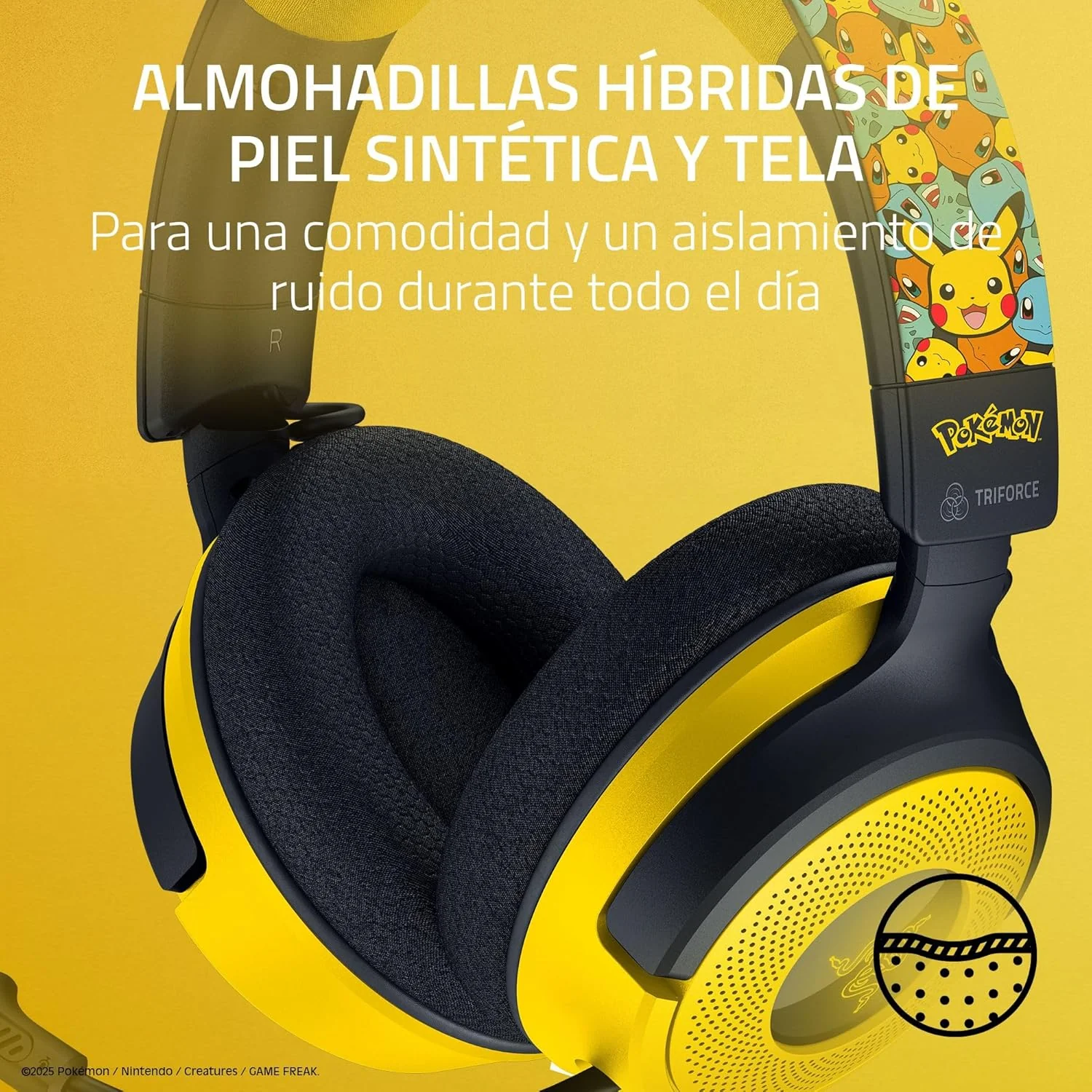 Auscultadores Gaming Razer Kraken V4 X Pokémon Kanto Starters Edição Limitada USB - Imagem 5