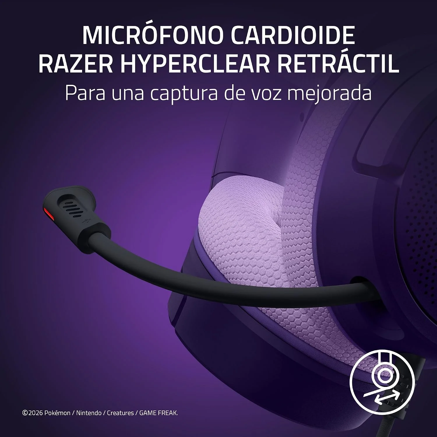 Auriculares Gaming Razer Kraken V4 X Edição Pokémon Espeon/Umbreon - Imagem 3