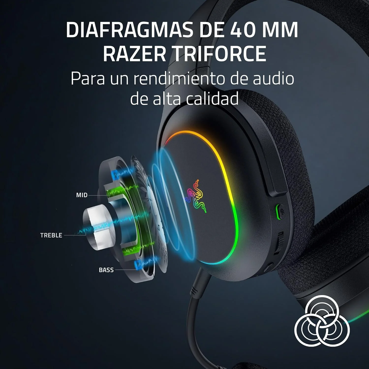 Auscultadores Gaming Sem Fios Razer Barracuda X Chroma Preto - Imagem 5