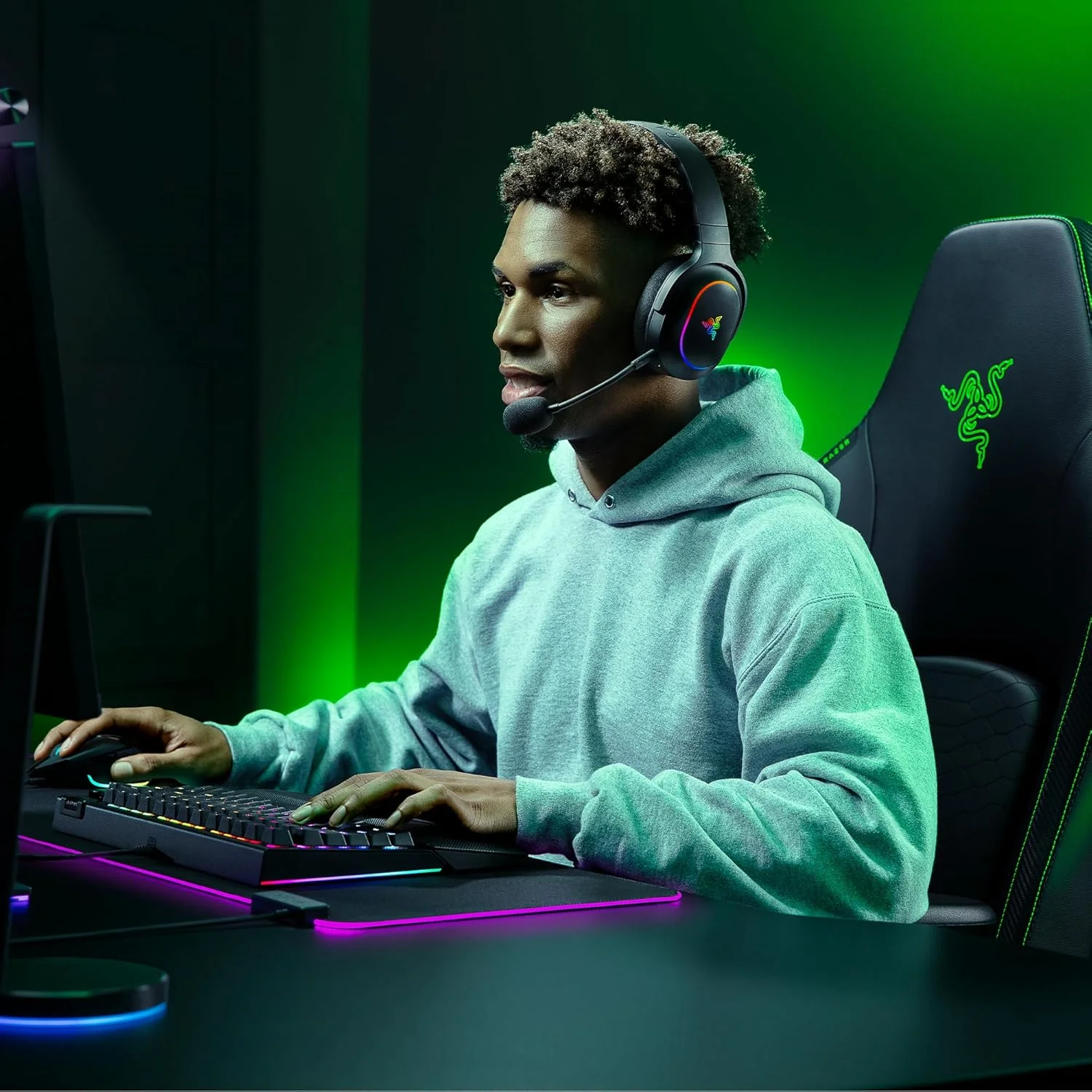 Auscultadores Gaming Sem Fios Razer Barracuda X Chroma Preto - Imagem 17