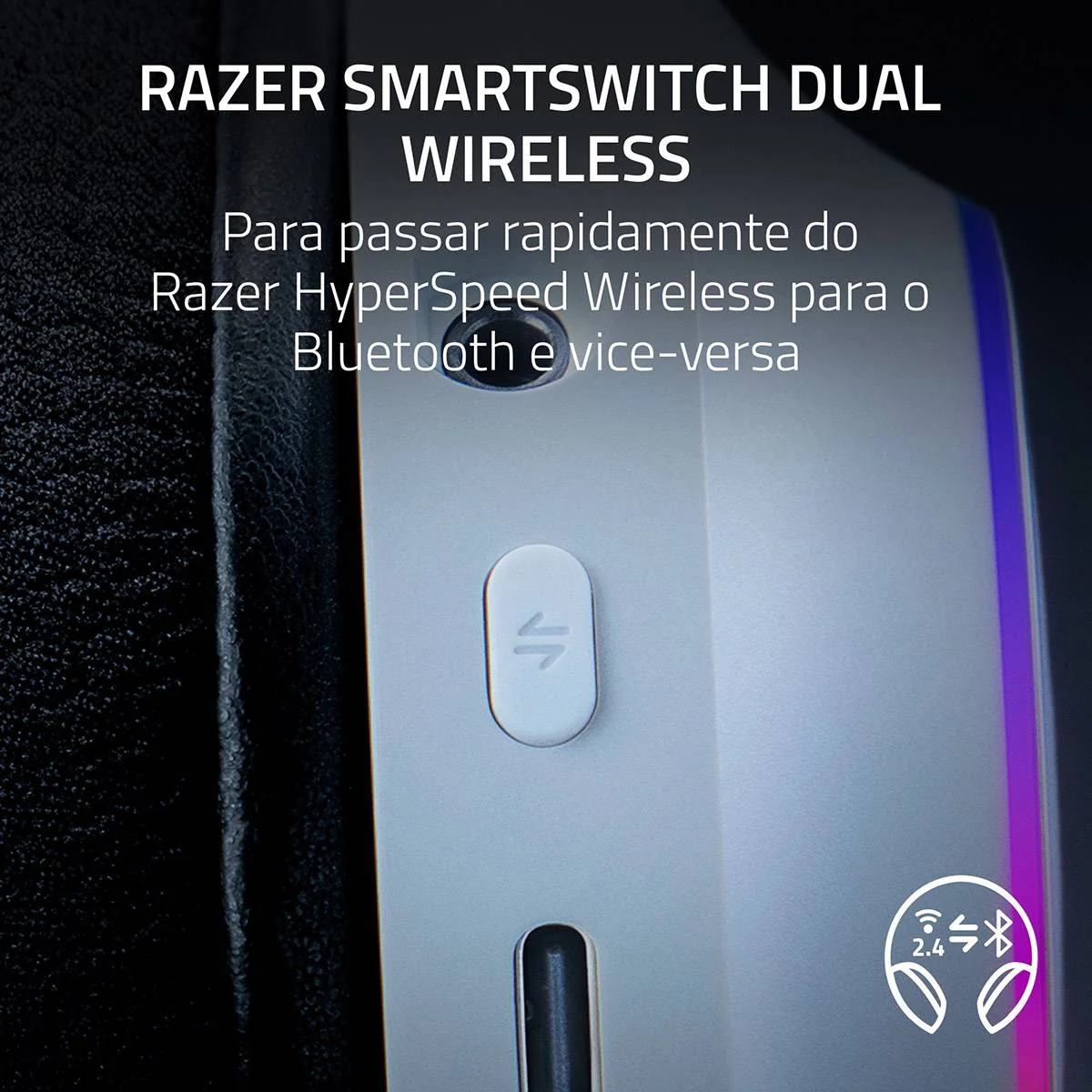 Auscultadores Gaming Sem Fios Razer Barracuda X Chroma Branco - Imagem 2