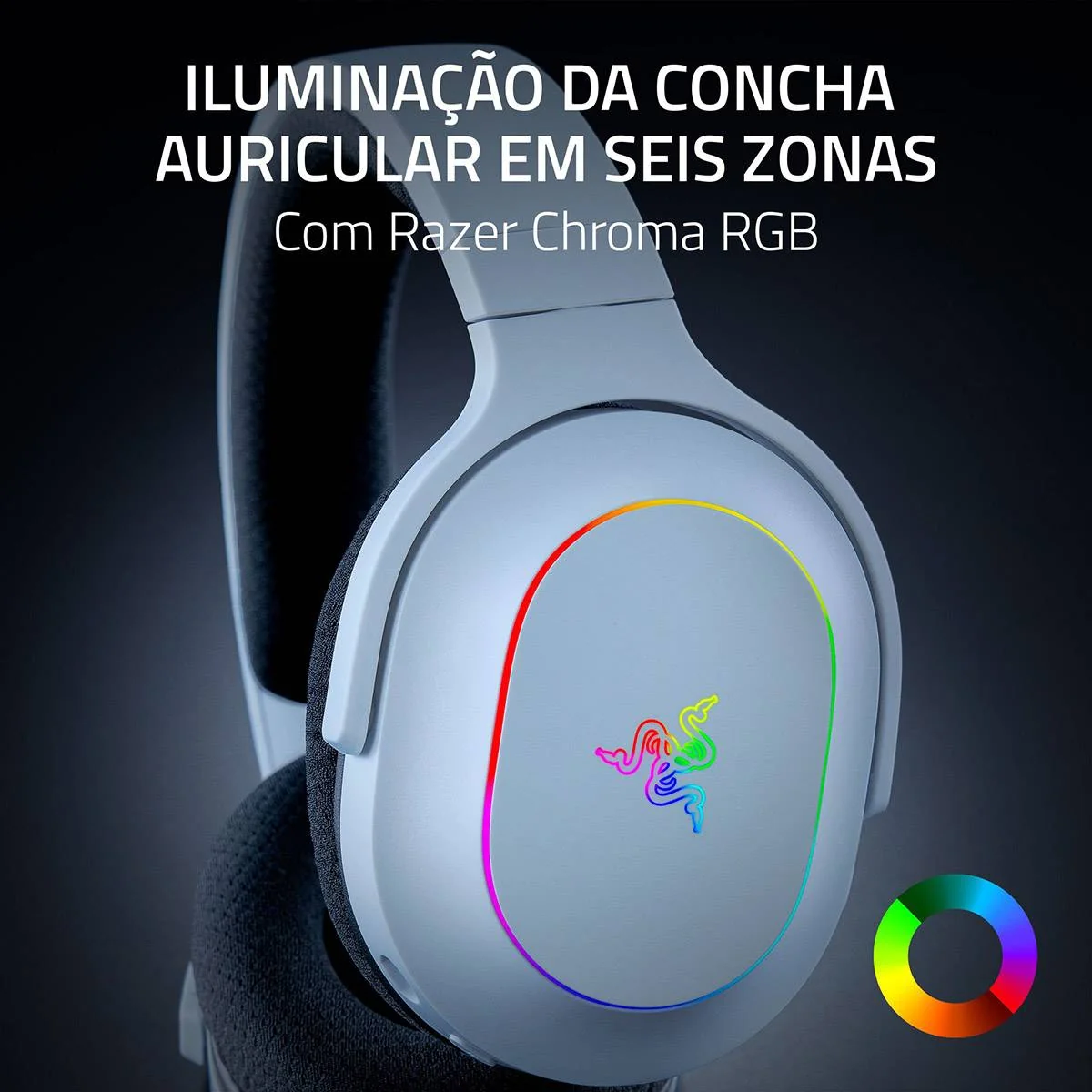 Auscultadores Gaming Sem Fios Razer Barracuda X Chroma Branco - Imagem 4