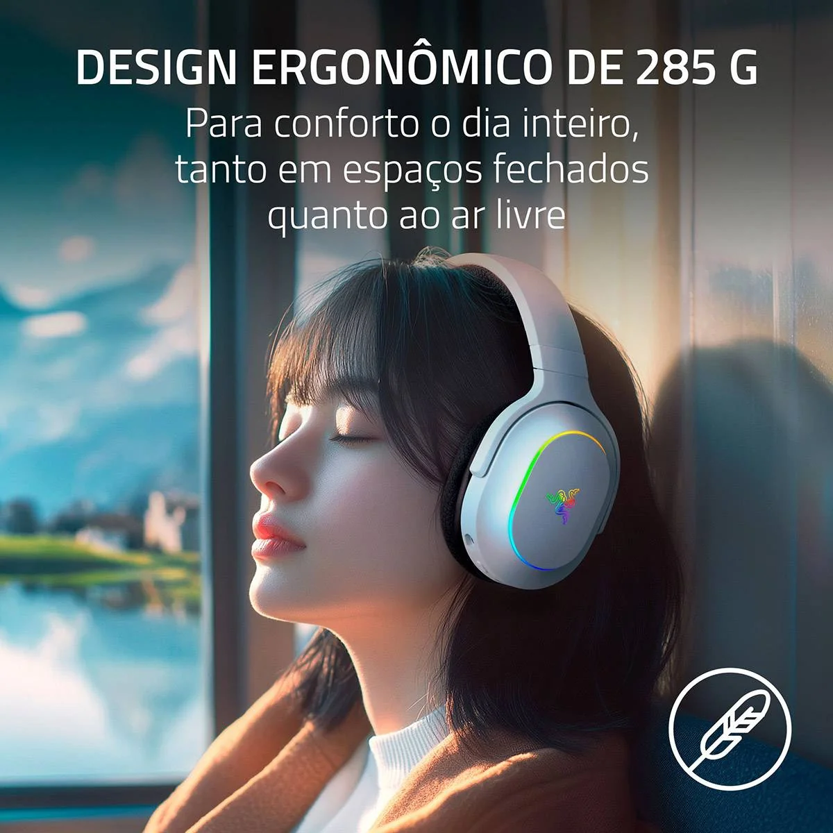 Auscultadores Gaming Sem Fios Razer Barracuda X Chroma Branco - Imagem 3