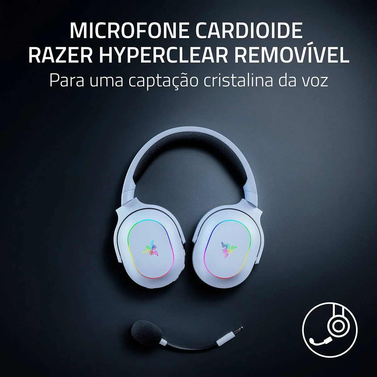 Auscultadores Gaming Sem Fios Razer Barracuda X Chroma Branco - Imagem 6