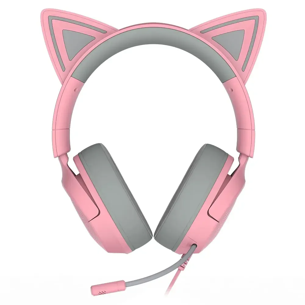 Auscultadores Razer Kraken Kitty V3 X Cor Quartz Rosa Wireless USB RGB Orelhas Gato Streaming - Imagem 5