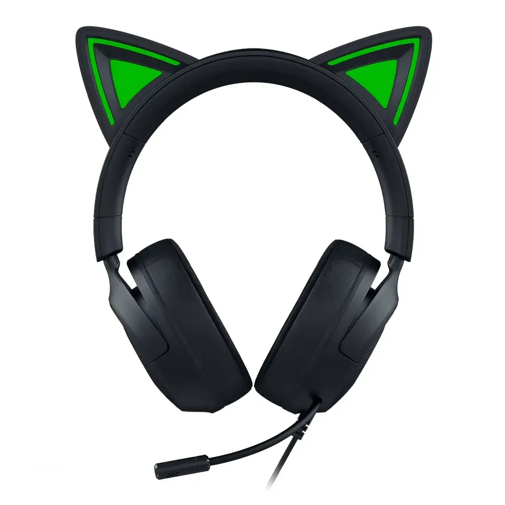 Auscultadores Gaming Razer Kraken Kitty V3 X Preto RGB Chroma Orelhas Gato USB - Imagem 5