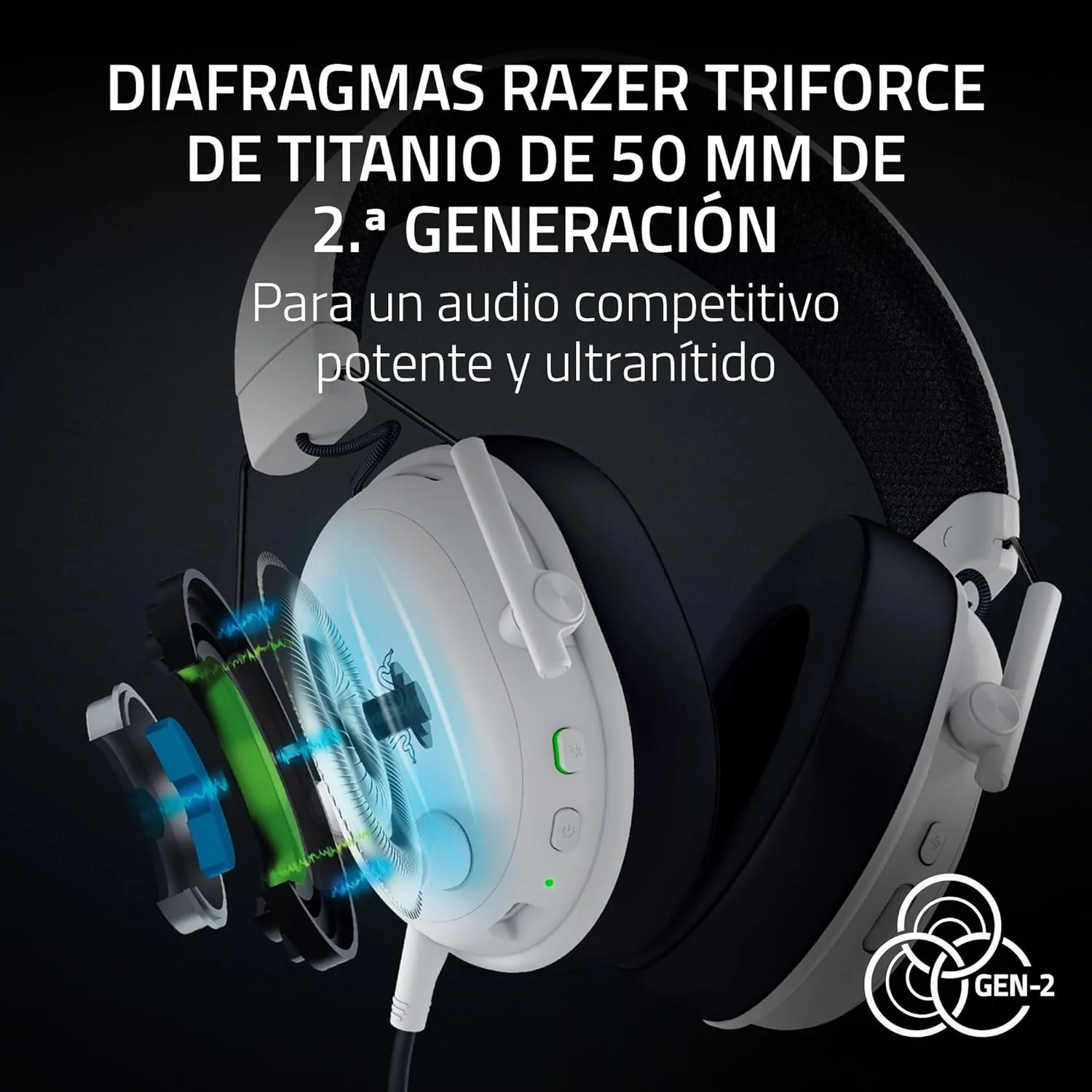 Auscultadores Gaming Razer BlackShark V3 Wireless Branco - Imagem 7