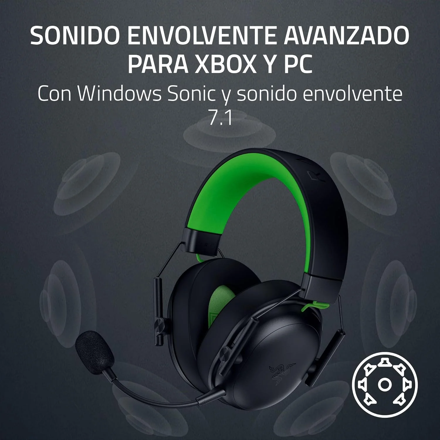 Auscultadores Razer BlackShark V3 X HyperSpeed for Xbox Wireless 2.4GHz Bluetooth Multi-Conexão Preto - Imagem 7