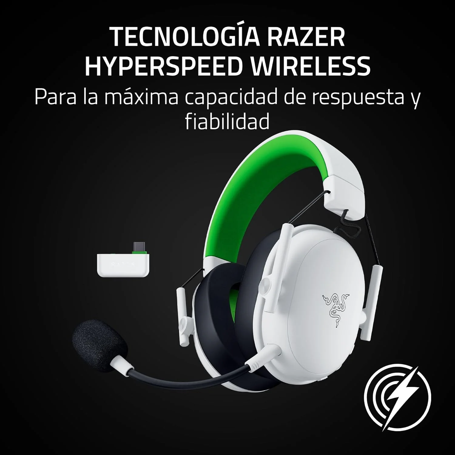 Auscultadores gaming sem fios Razer BlackShark V3 X HyperSpeed Xbox brancos - Imagem 5