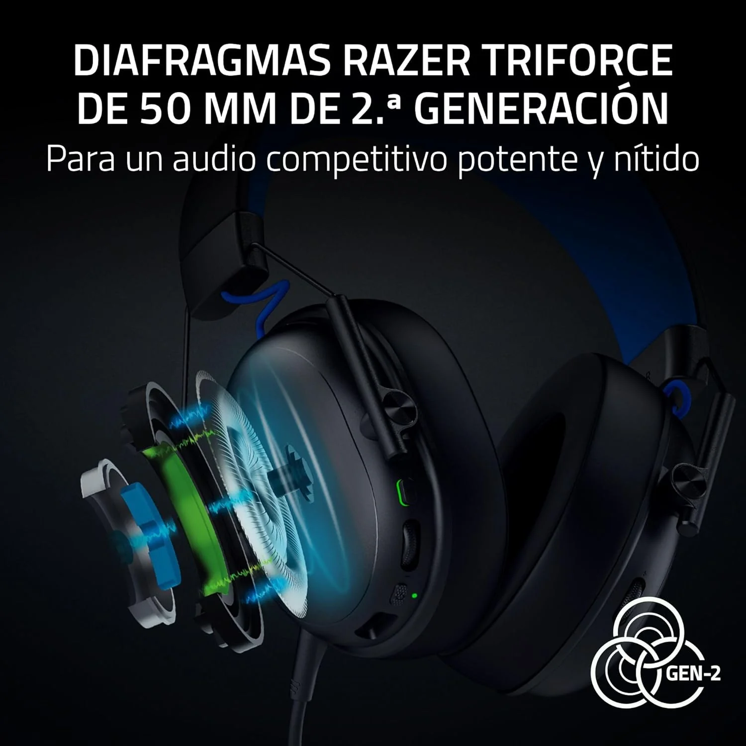 Auriculares Gaming Razer BlackShark V3 X HyperSpeed para PlayStation Preto - Imagem 3