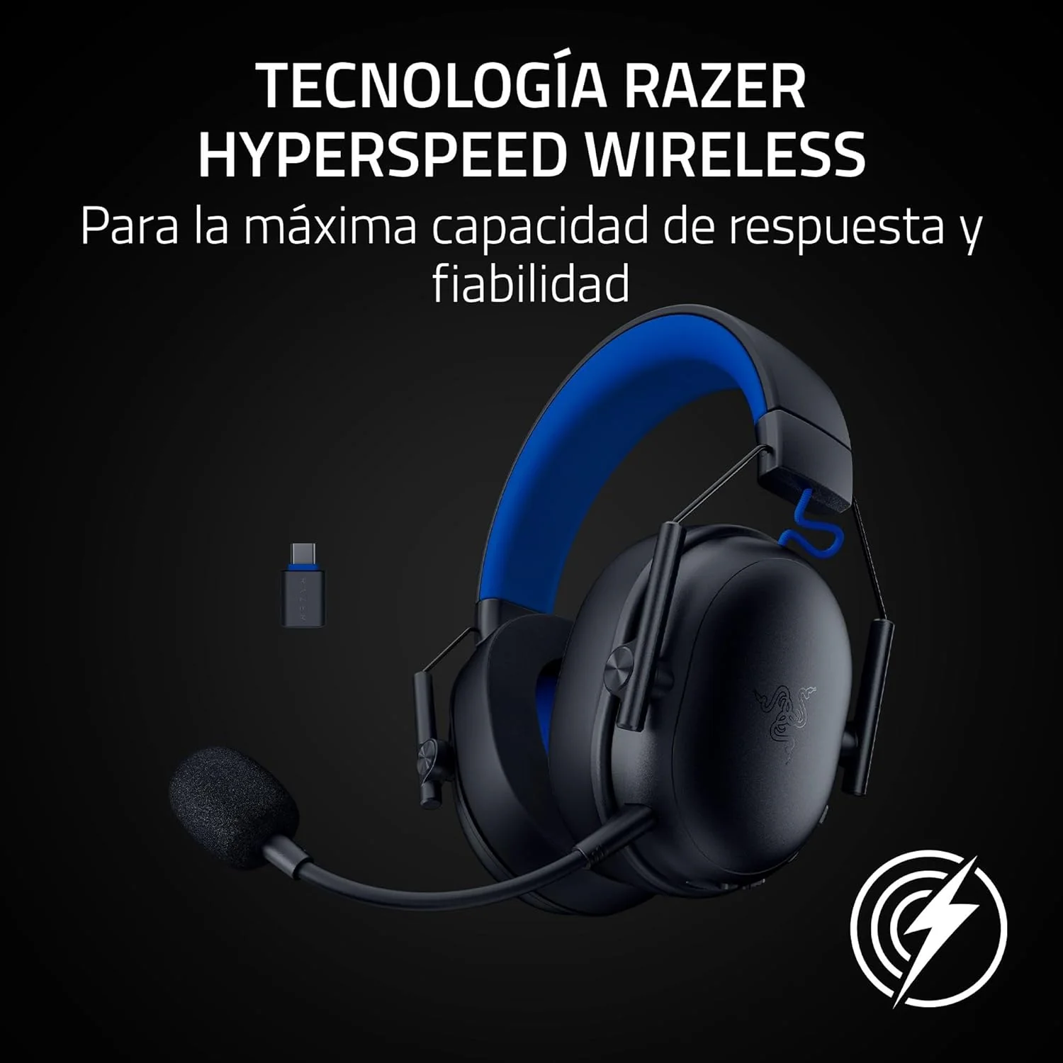 Auriculares Gaming Razer BlackShark V3 X HyperSpeed para PlayStation Preto - Imagem 5
