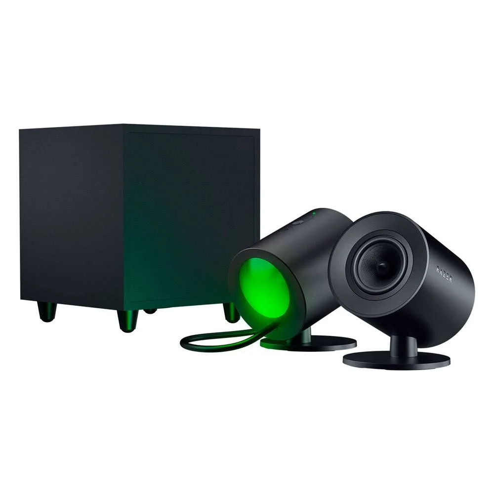 Colunas de Som Gaming Razer Nommo V2 2.0 com THX Spatial Audio e RGB