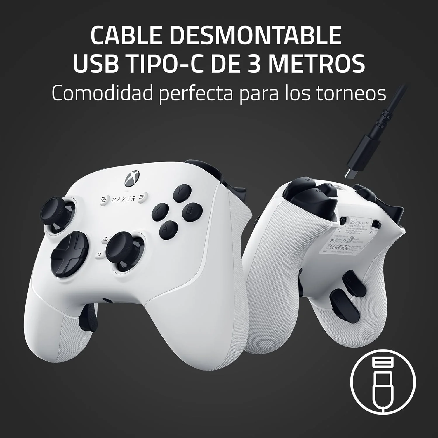 Comando Gaming Razer Wolverine V3 Tournament Edition Xbox Series X|S e PC Branco - Imagem 10