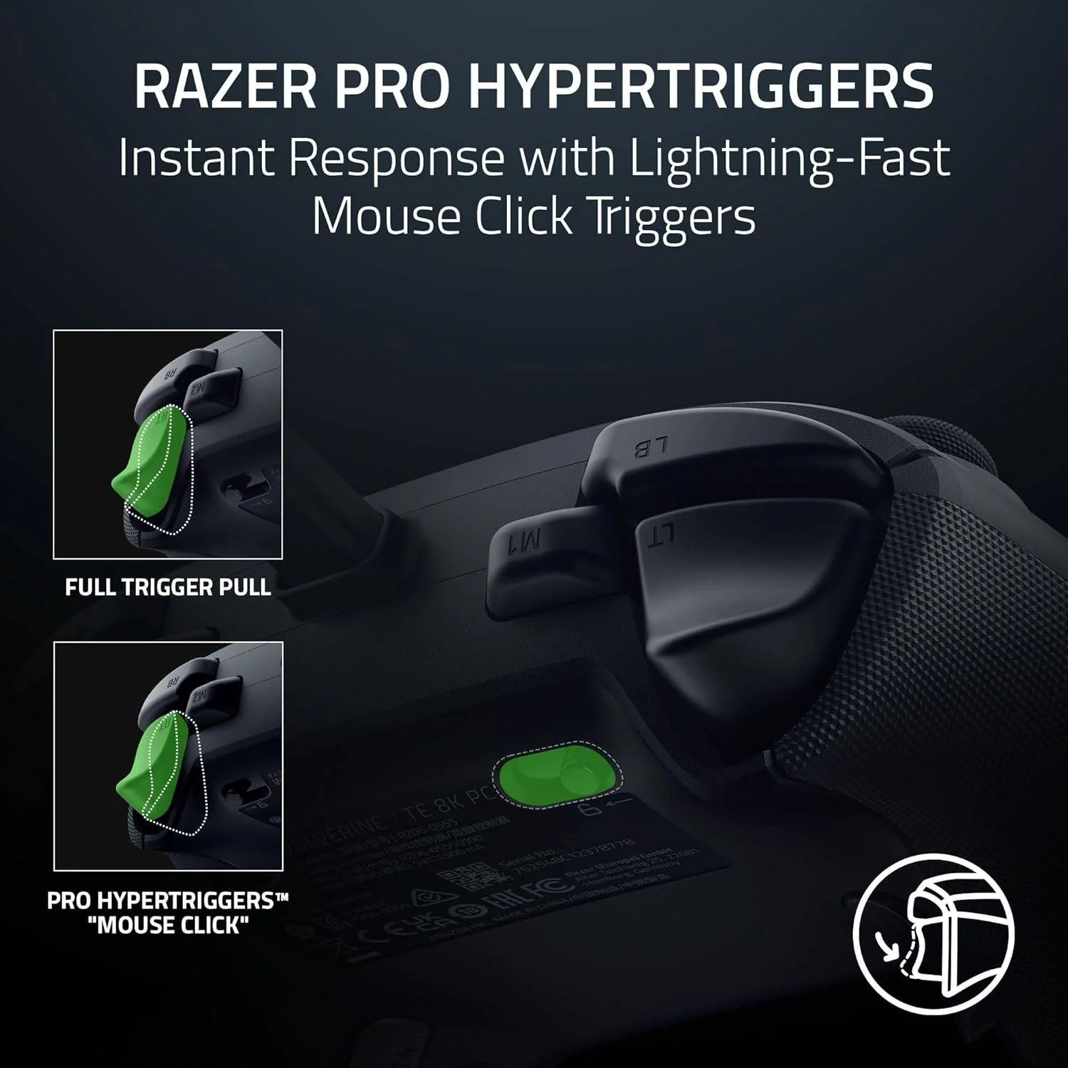 Comando Gaming Razer Wolverine V3 Tournament Edition para PC Azul - Imagem 7