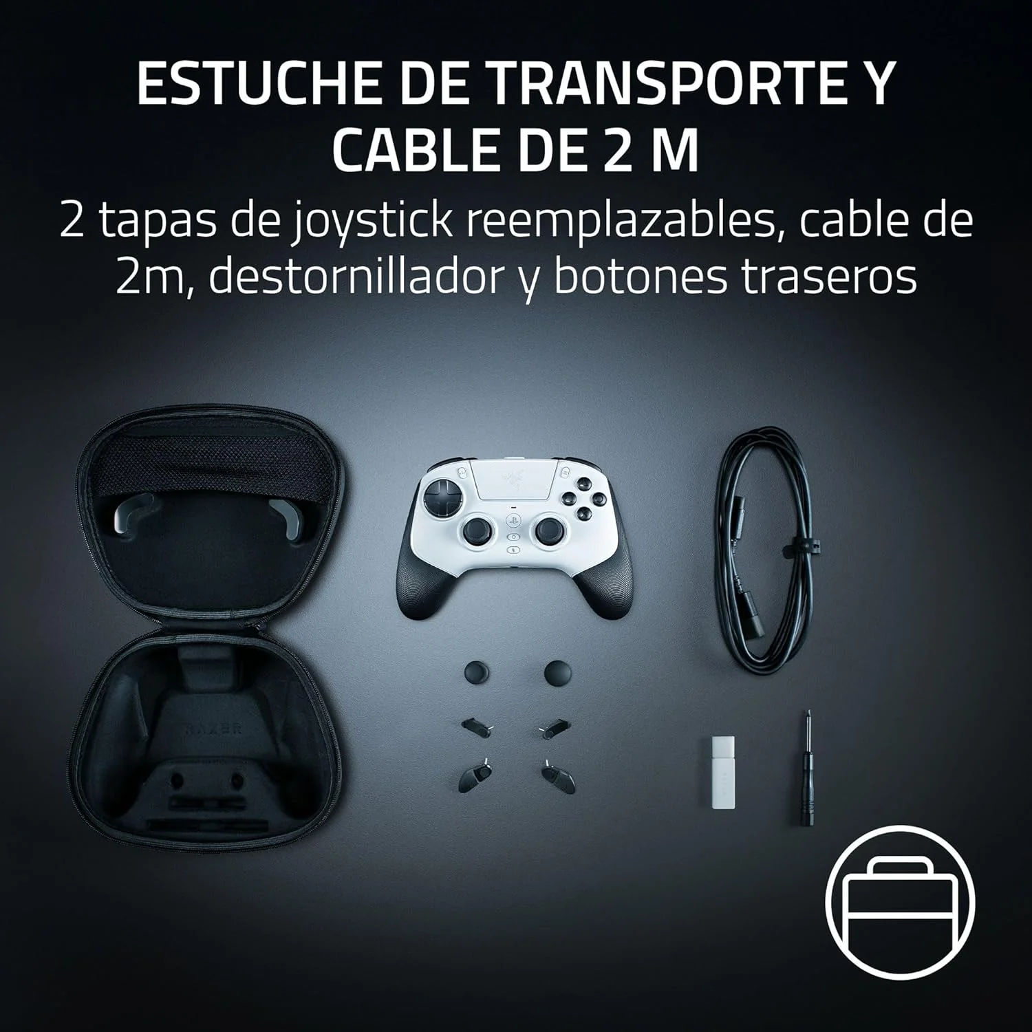 Comando Gaming Razer Raiju V3 Pro PlayStation 5 e PC Branco - Imagem 9