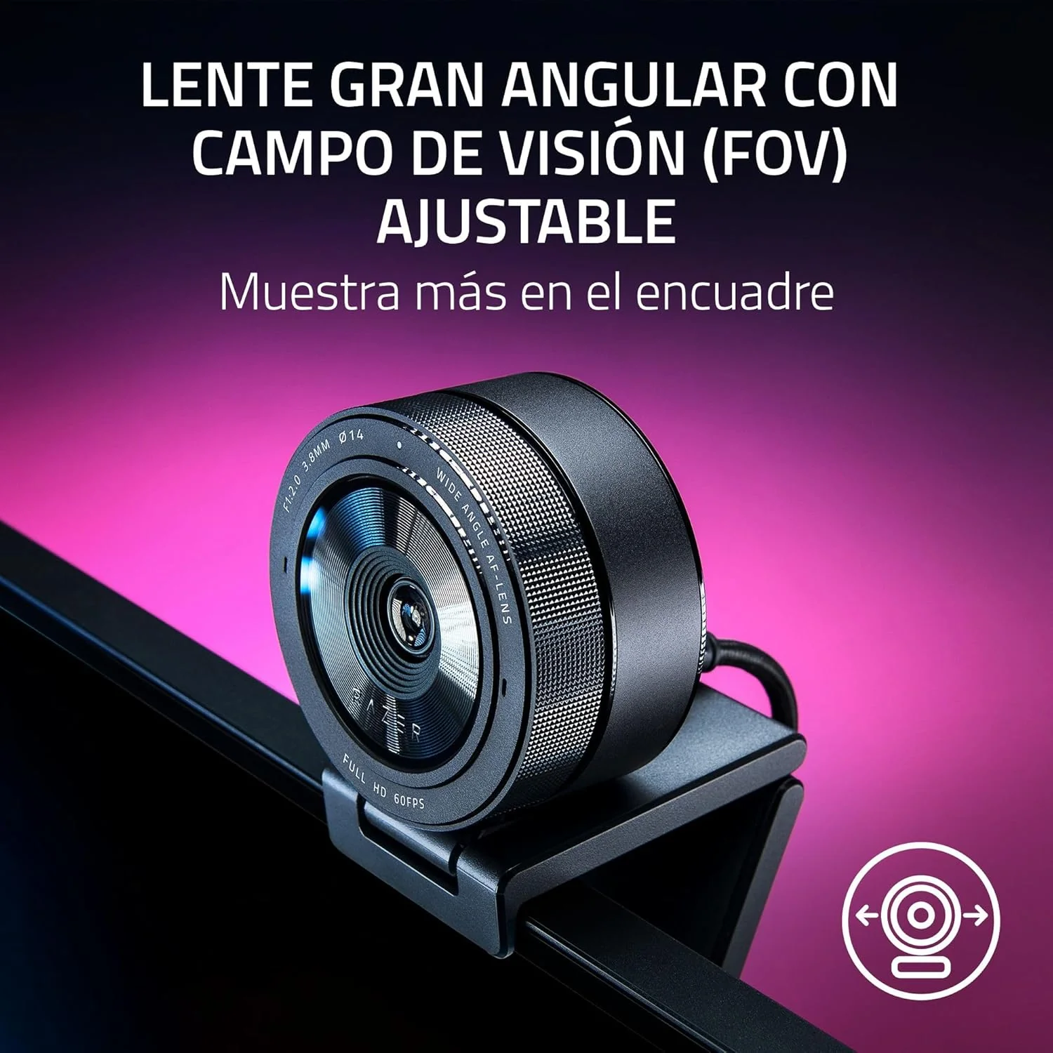 Webcam Full HD Razer Kiyo Pro 1080p 60fps USB Streaming Preta - Imagem 6