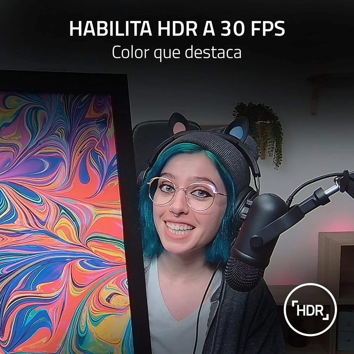 Webcam Full HD Razer Kiyo Pro 1080p 60fps USB Streaming Preta - Imagem 5