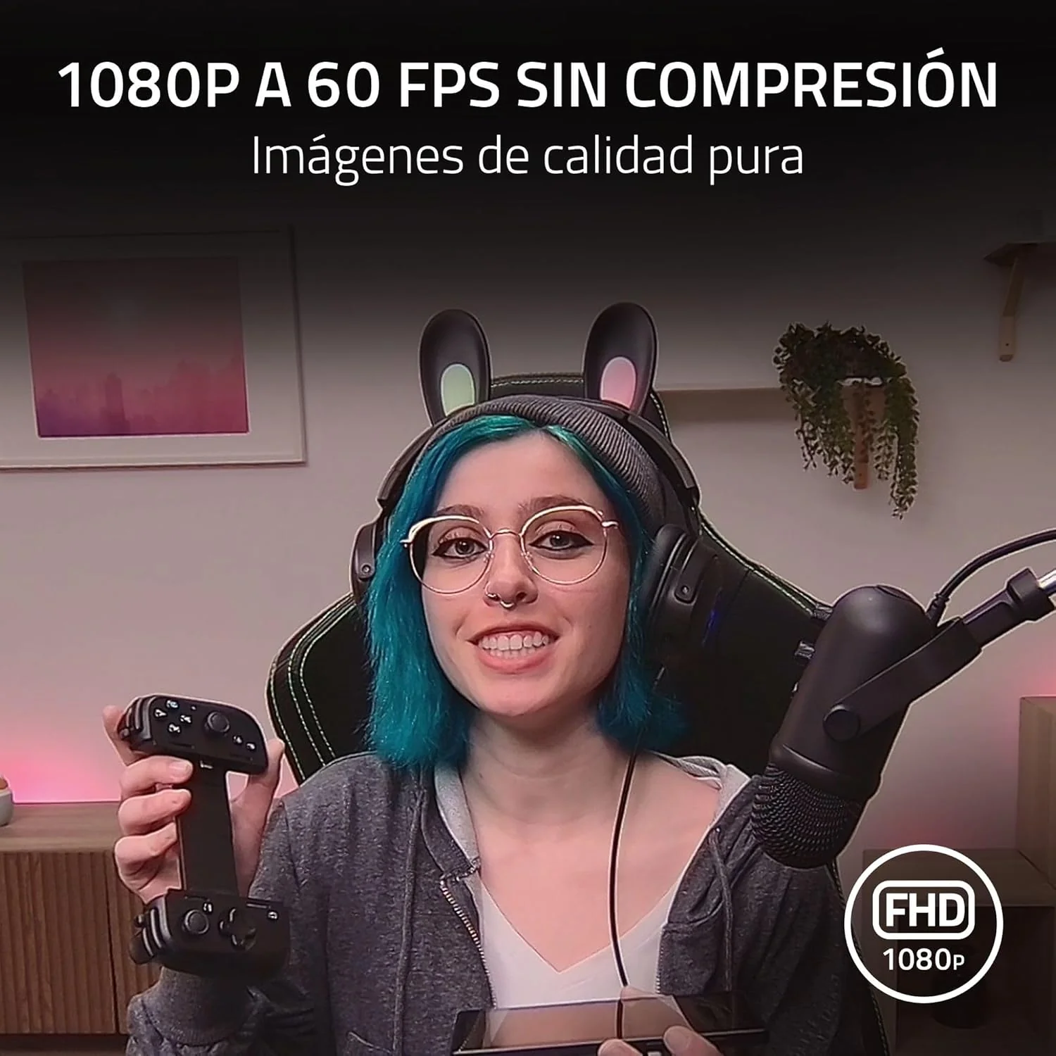 Webcam Full HD Razer Kiyo Pro 1080p 60fps USB Streaming Preta - Imagem 4