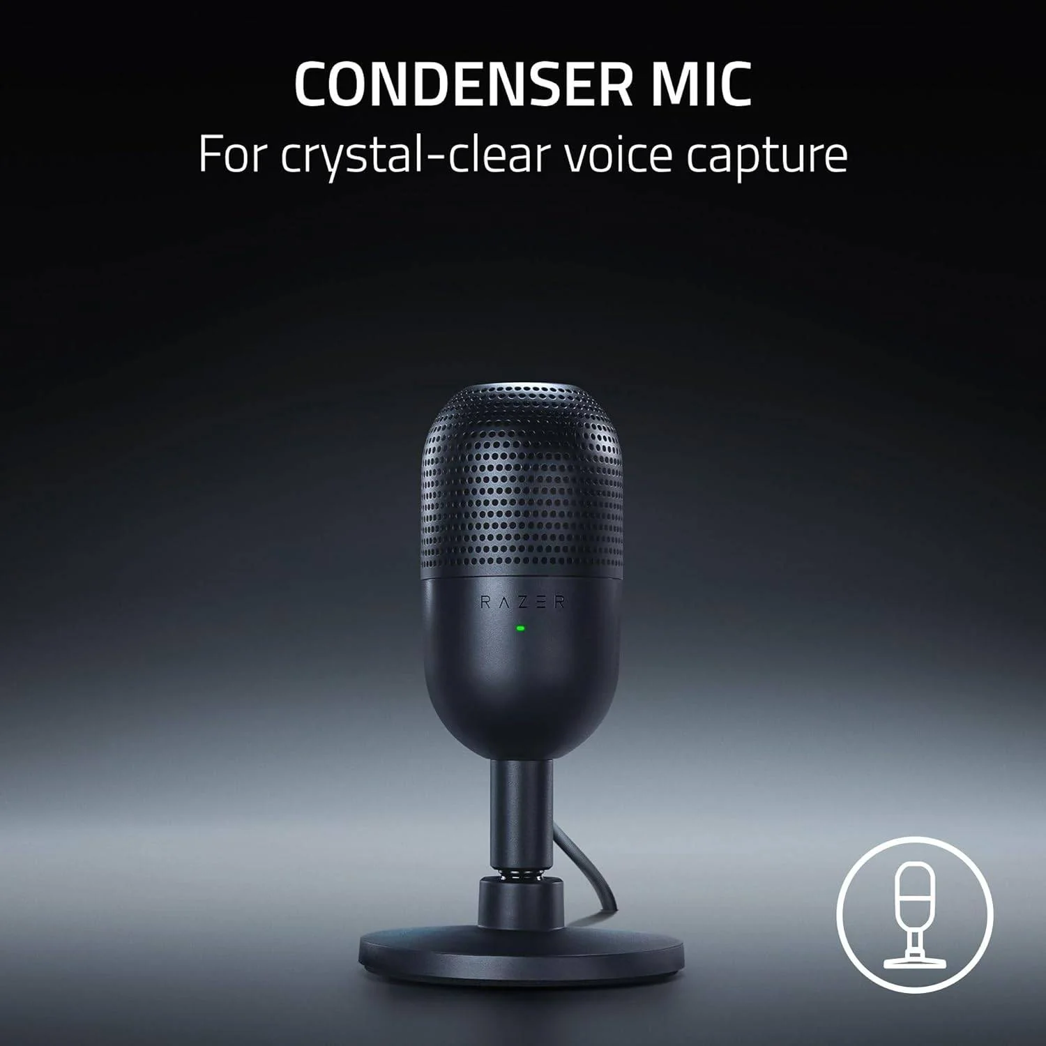 Microfone Streaming Razer Seiren V3 Mini USB Cardióide para Podcast Vlog Streaming Compacto Preto - Imagem 2