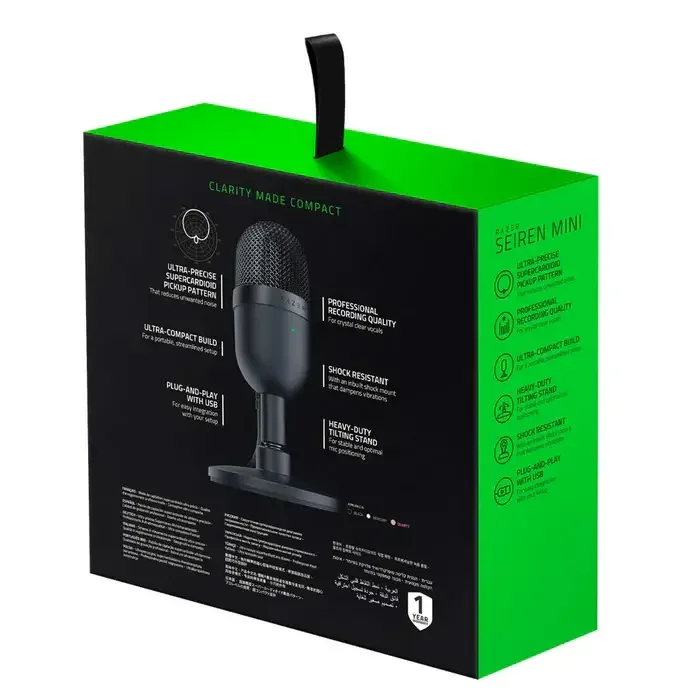 Microfone Streaming Razer Seiren V3 Mini USB Cardióide para Podcast Vlog Streaming Compacto Preto - Imagem 11