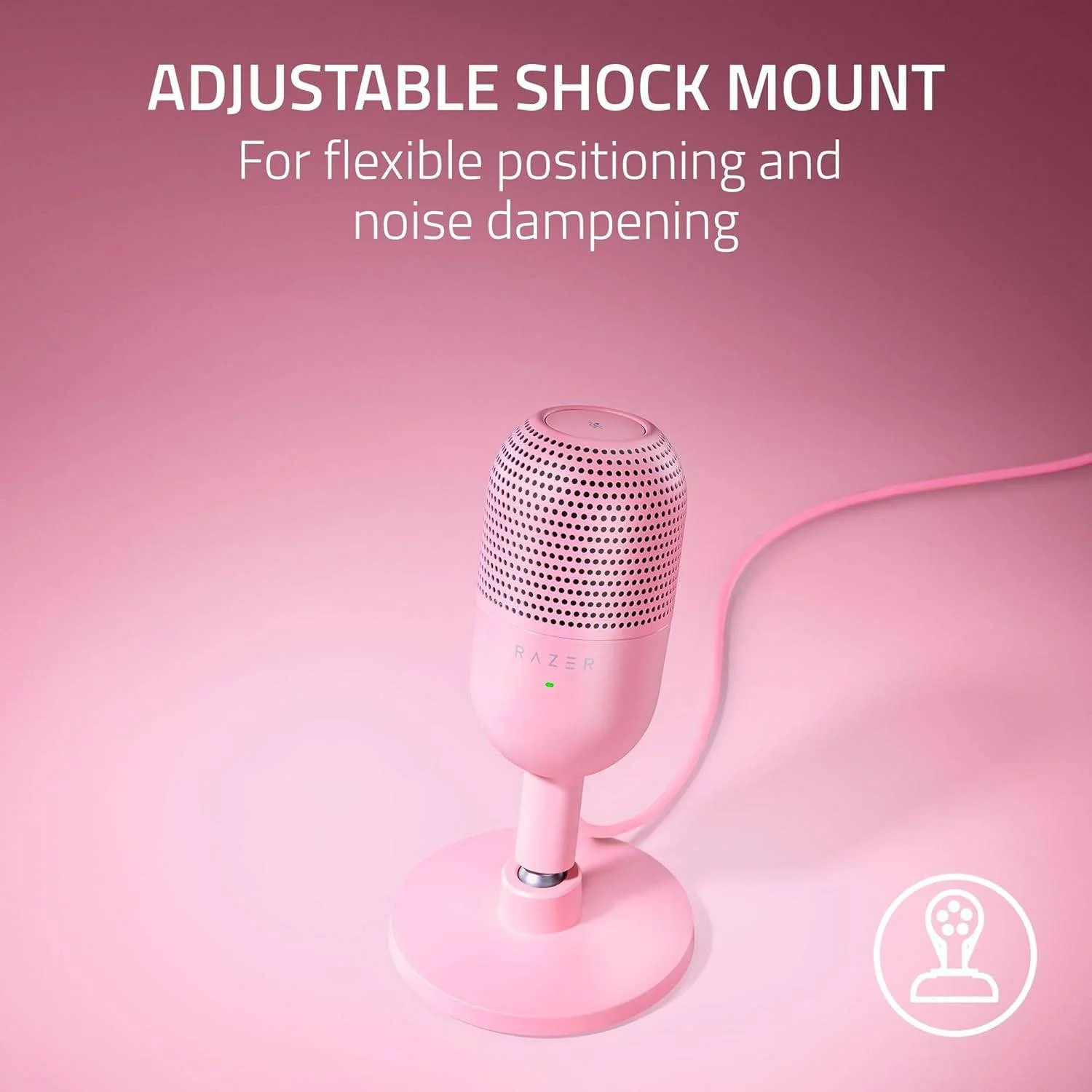 Microfone USB Razer Seiren V3 Mini Quartz Rosa para Streaming e Podcasting - Imagem 5