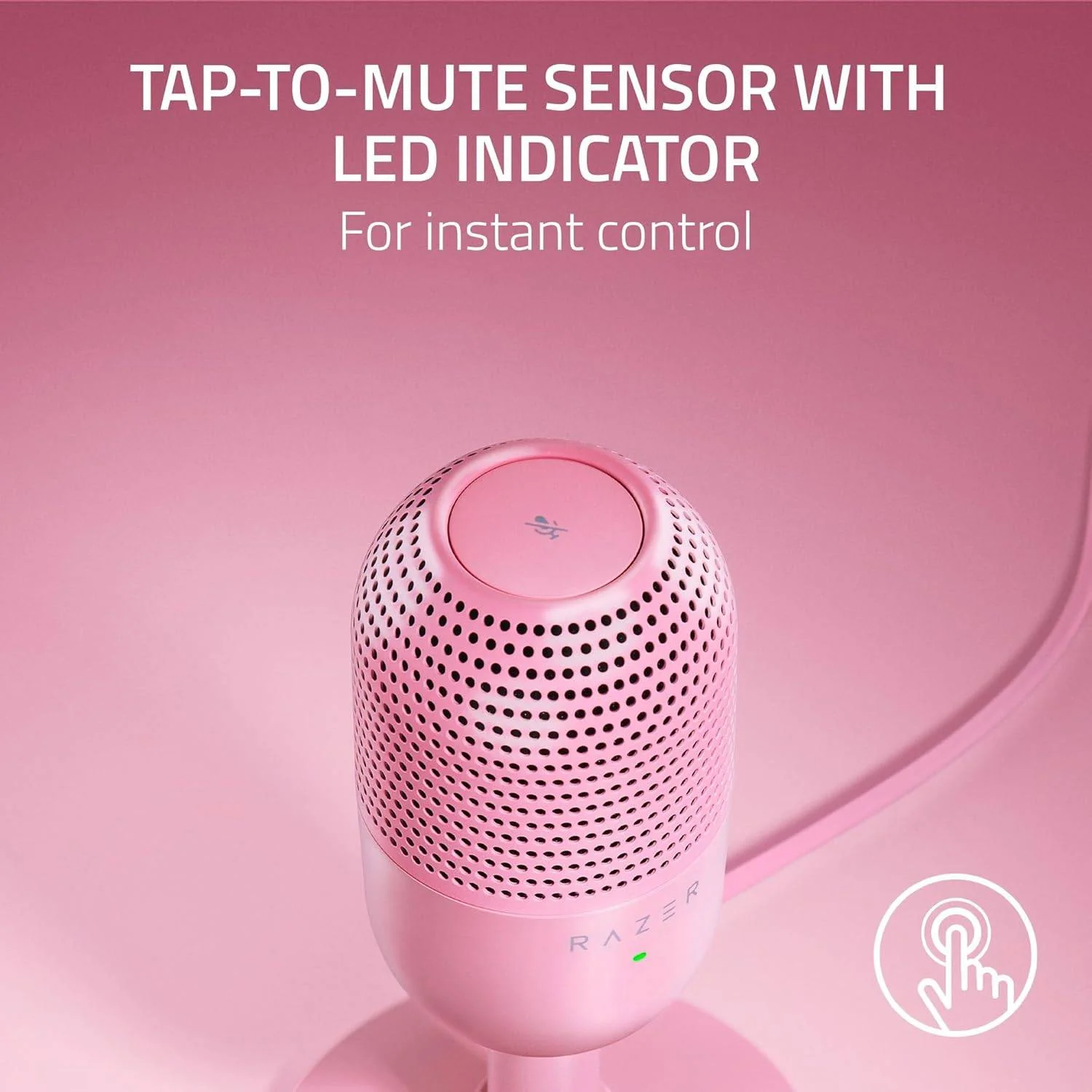 Microfone USB Razer Seiren V3 Mini Quartz Rosa para Streaming e Podcasting - Imagem 4