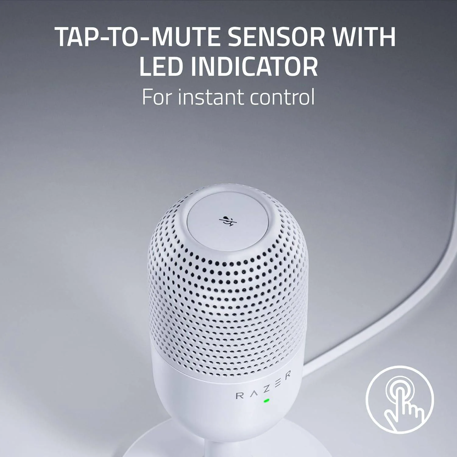 Microfone Razer Seiren V3 Mini Branco USB Condensador Supercardióide Streaming - Imagem 4